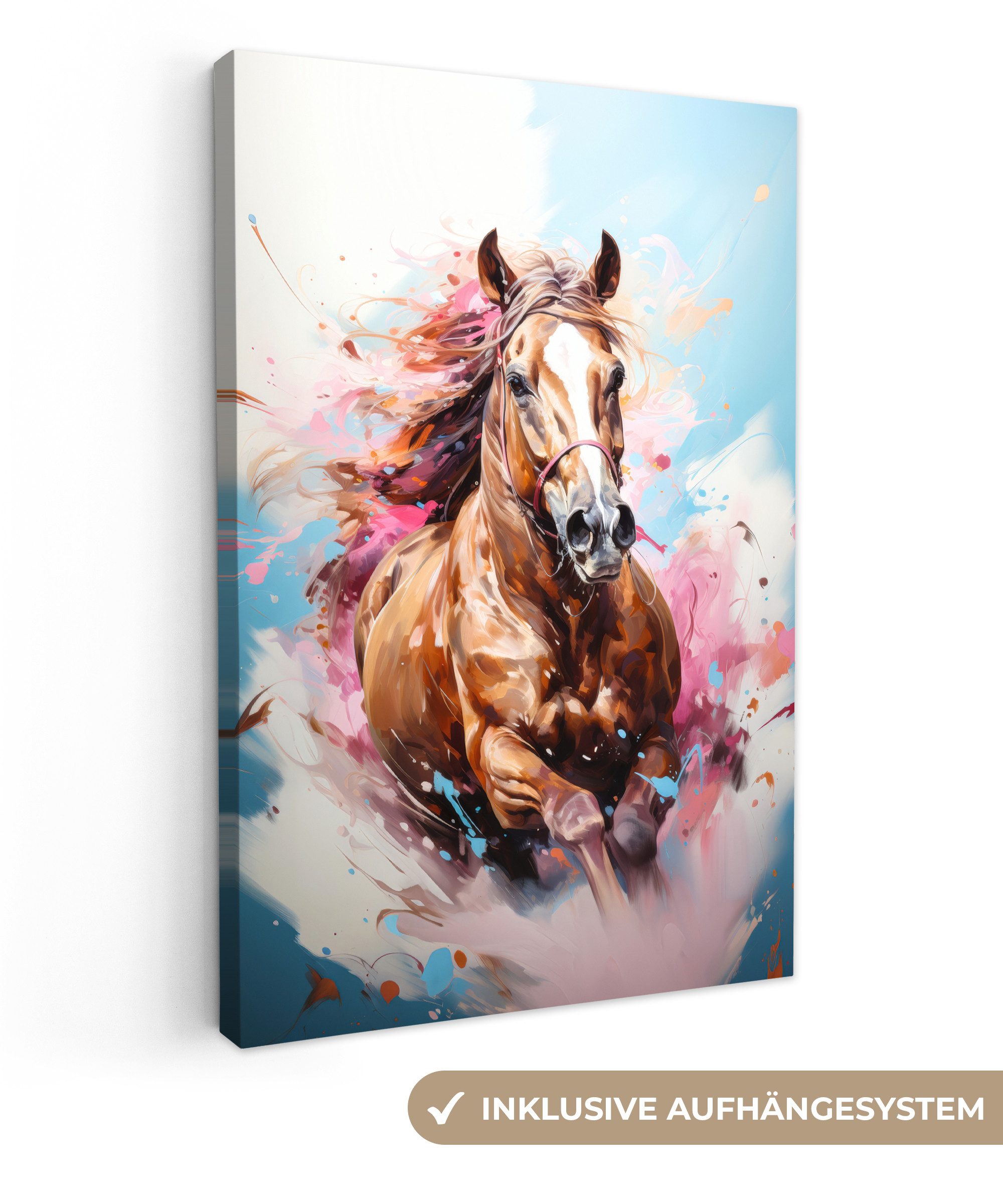 OneMillionCanvasses® Leinwandbild Pferd - Mädchen - günstig online kaufen