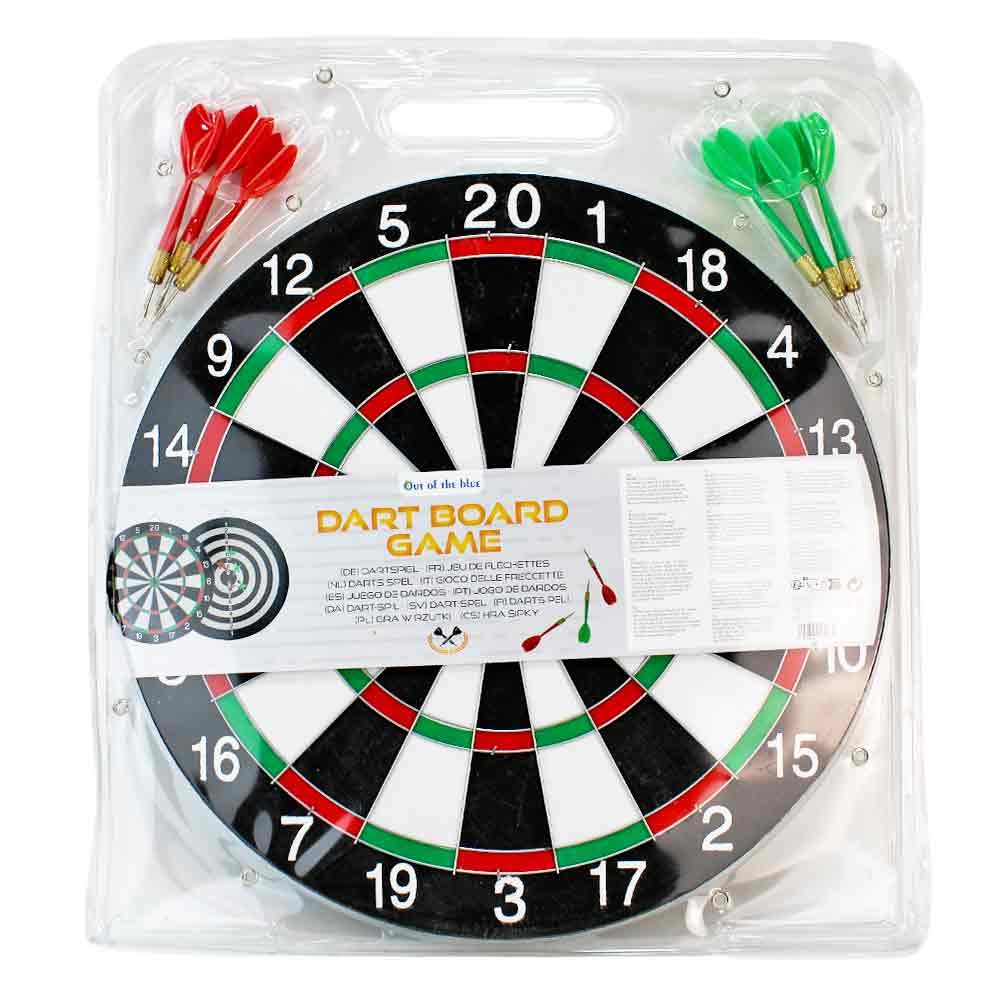 Dartscheibe Darts Spiel Doppelseitig - Scheibe und 6 Darts
