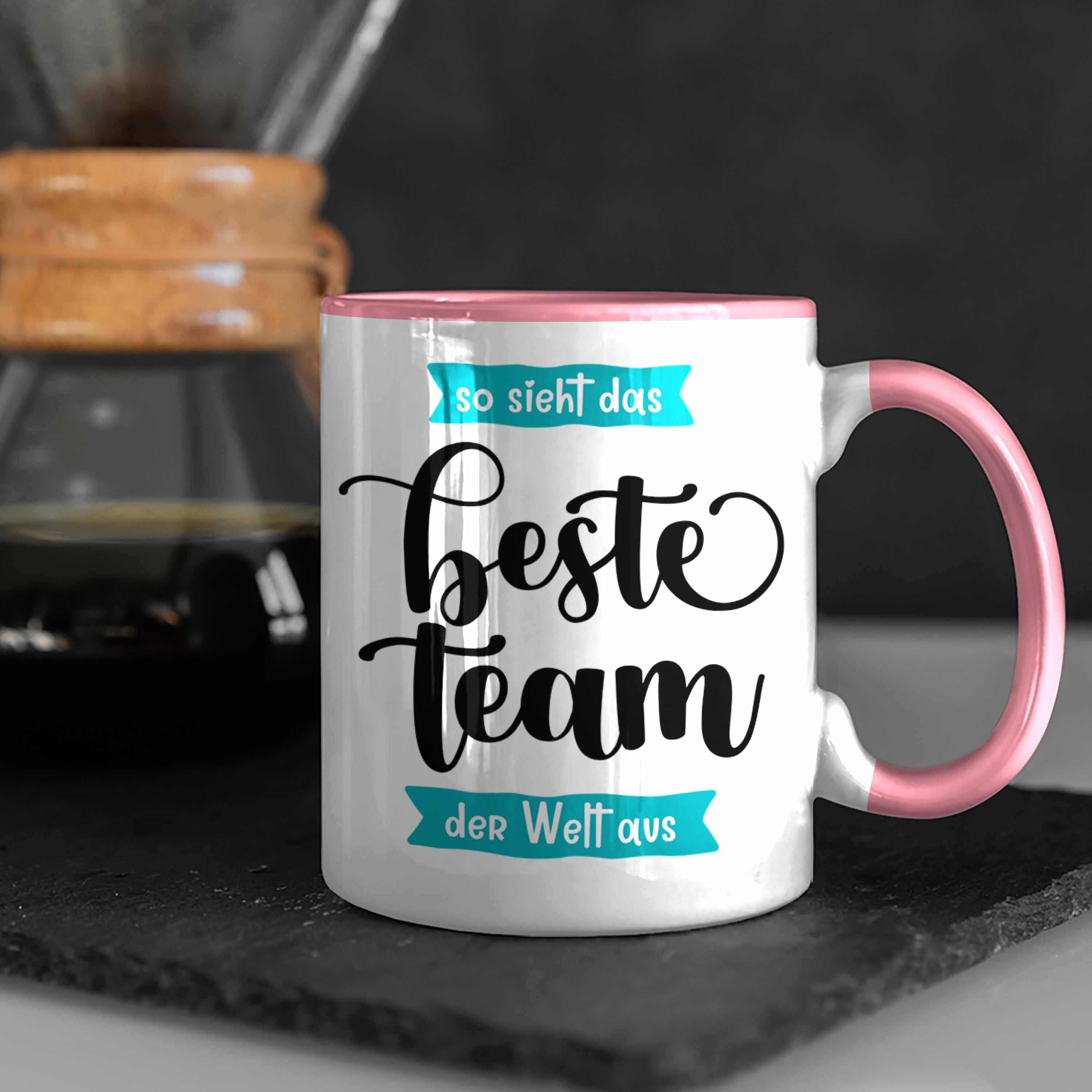 Team Teammitglied Lustige Angestellte Tasse Rosa Trendation Arbe Geschenk Tasse Geschenkidee