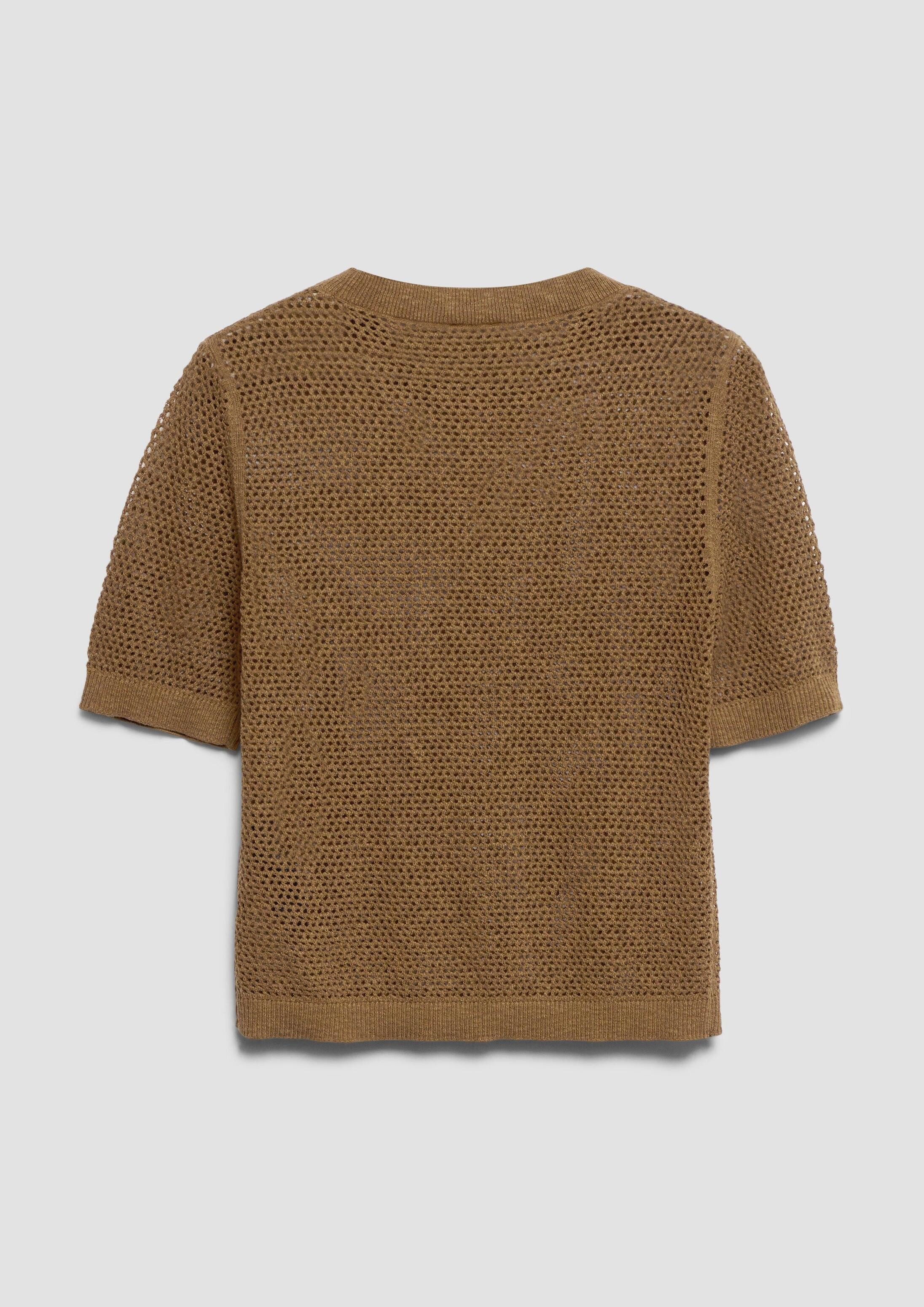s.Oliver Kurzarmpullover Strickpullover Ajour-Pullover mit Kurzarm