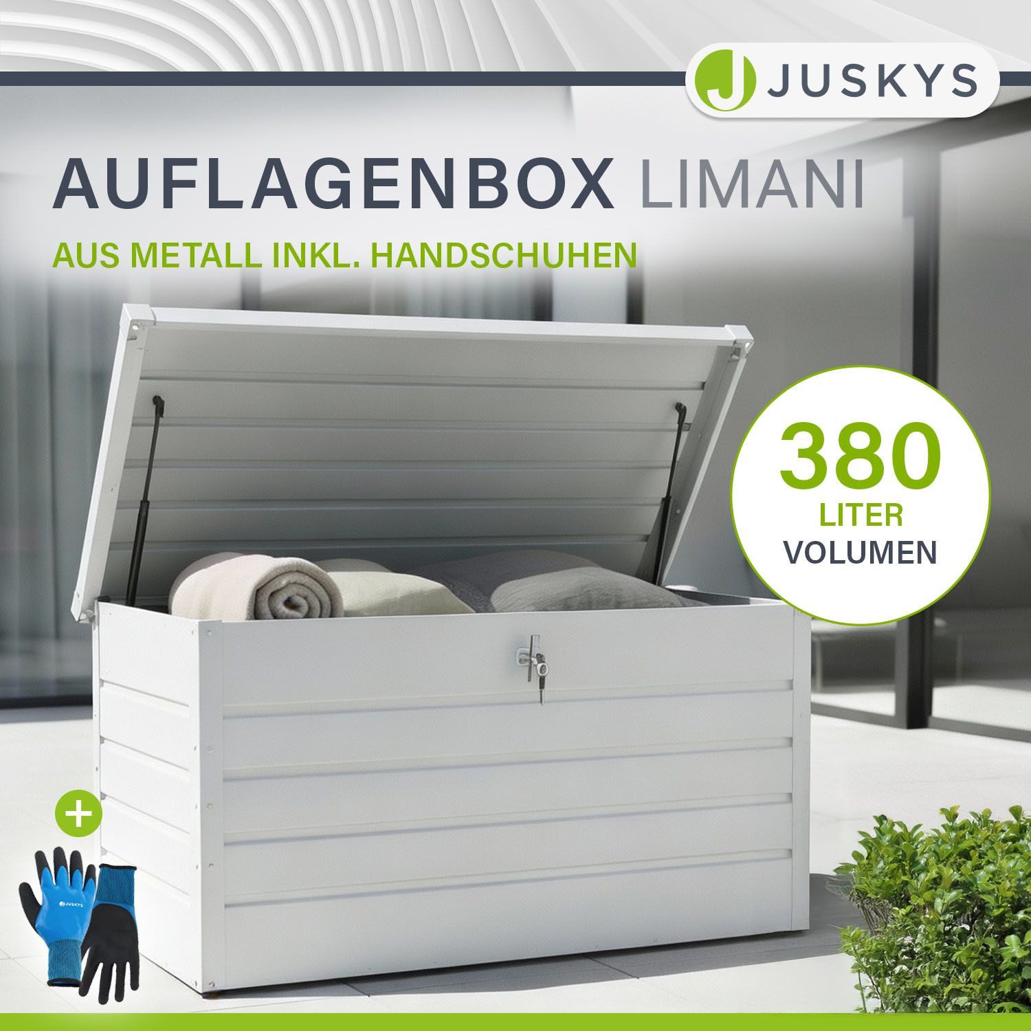 Juskys Gartenbox Limani, einfacher Aufbau, zeitlose Optik, Hubautomatik-Dec günstig online kaufen