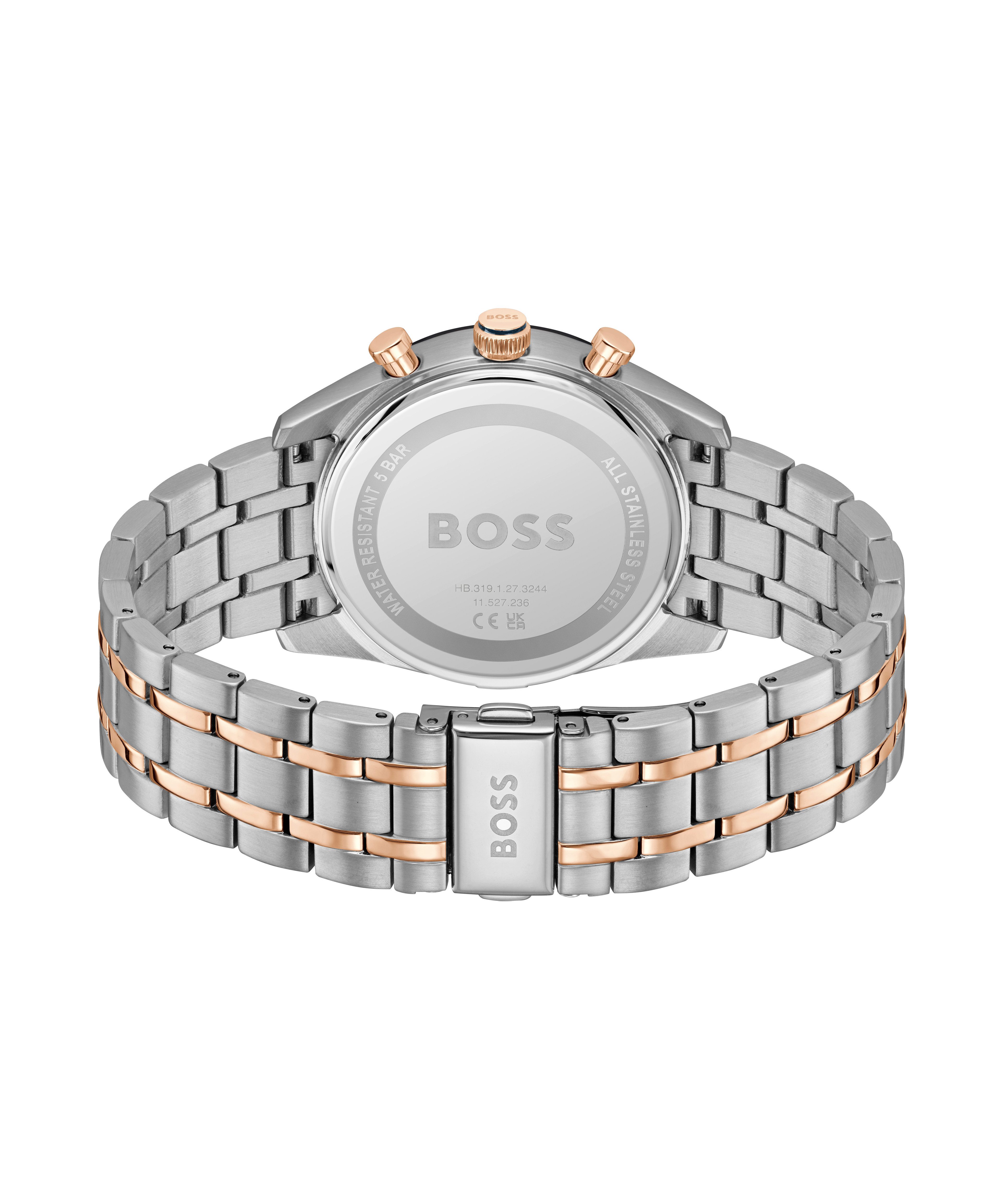 BOSS Multifunktionsuhr TOURMASTER 1514288, Quarzuhr, Armbanduhr, Herrenuhr, Edelstahlarmband, analog, Tag