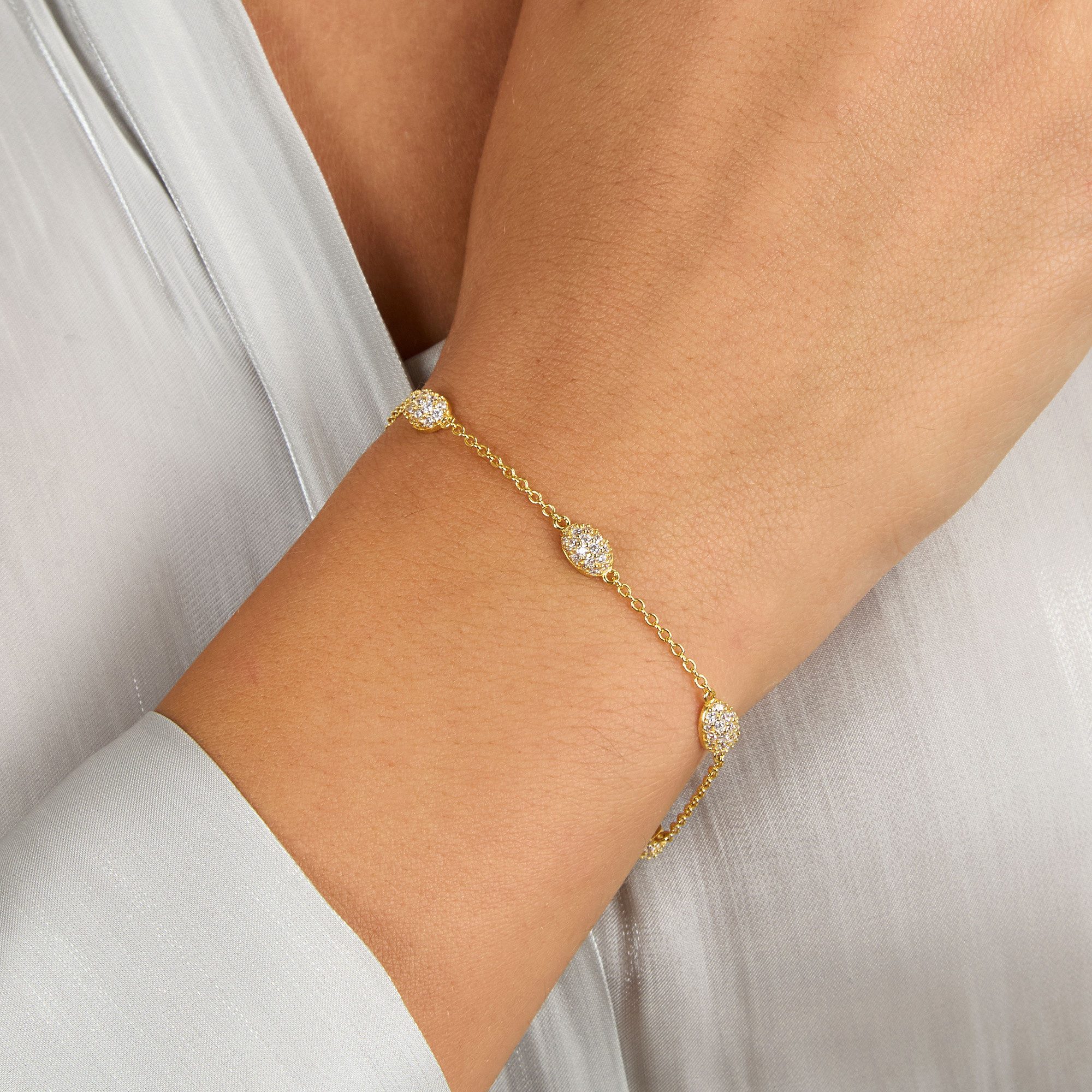 MORELLATO Armband Pavé SAZB08 925 Silber vergoldet Zirkonia 16+3 cm Damen