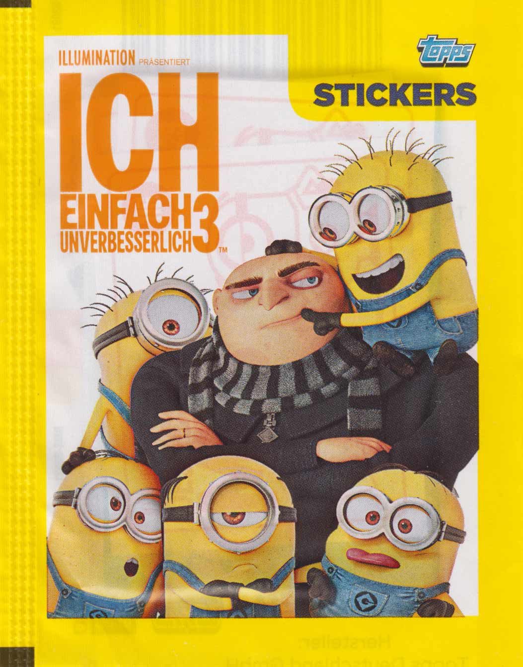 Minions Sammelkarte Topps - Ich einfach Unverbesserlich 3 - Sammelsticker - 1 Tüte