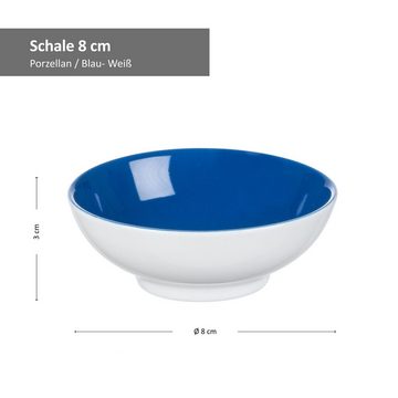 Ritzenhoff & Breker Servierschale 4er Set Schale 8cm flach Indigo-Blau Doppio - Ritzenhoff 64230, Porzellan