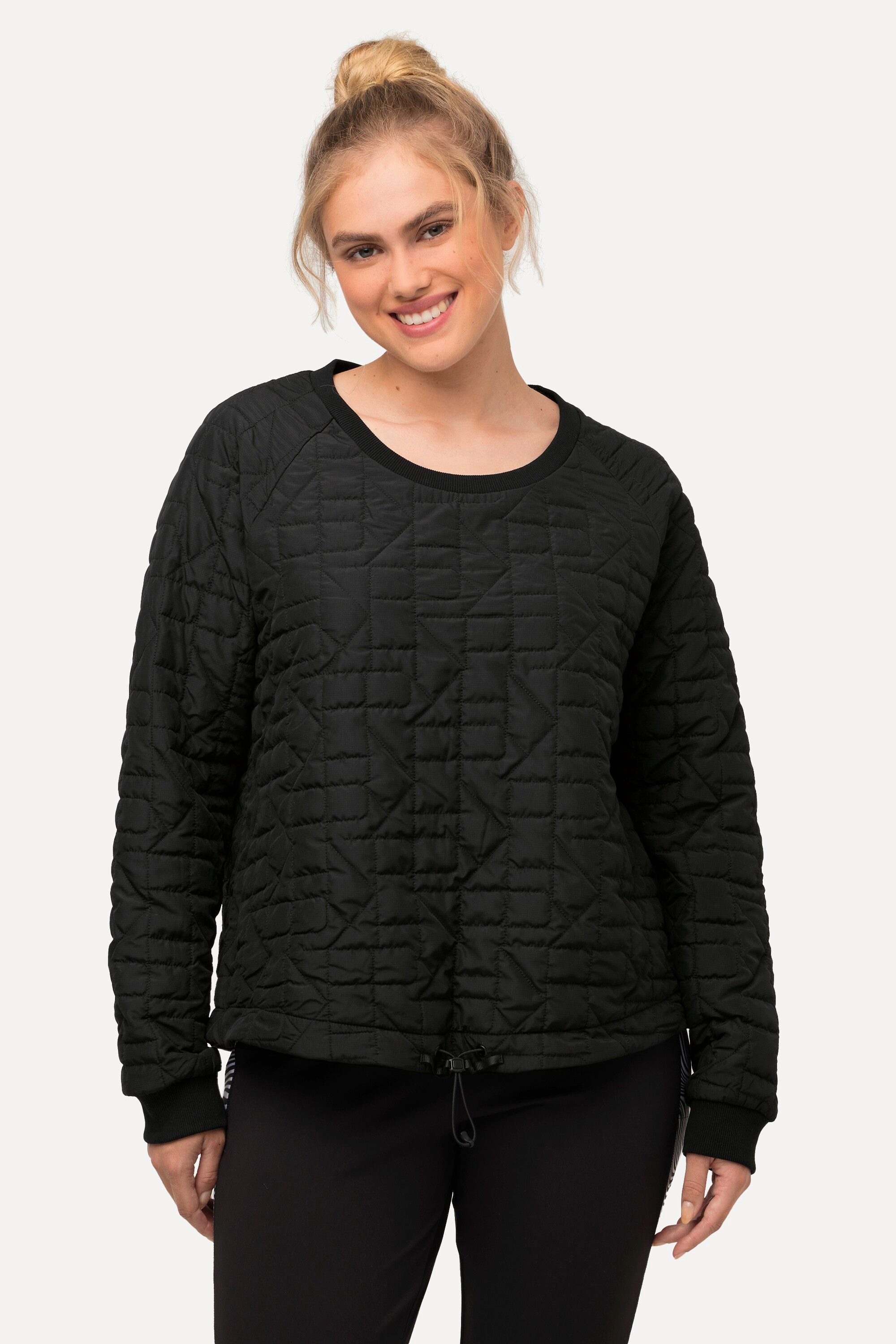 Ulla Popken Sweatshirt Sweatshirt Steppmuster Saumband günstig online kaufen