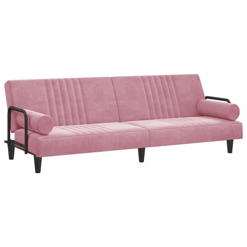 Vidaxl Schlafsofa Mit Armlehnen Rosa Samt günstig online kaufen