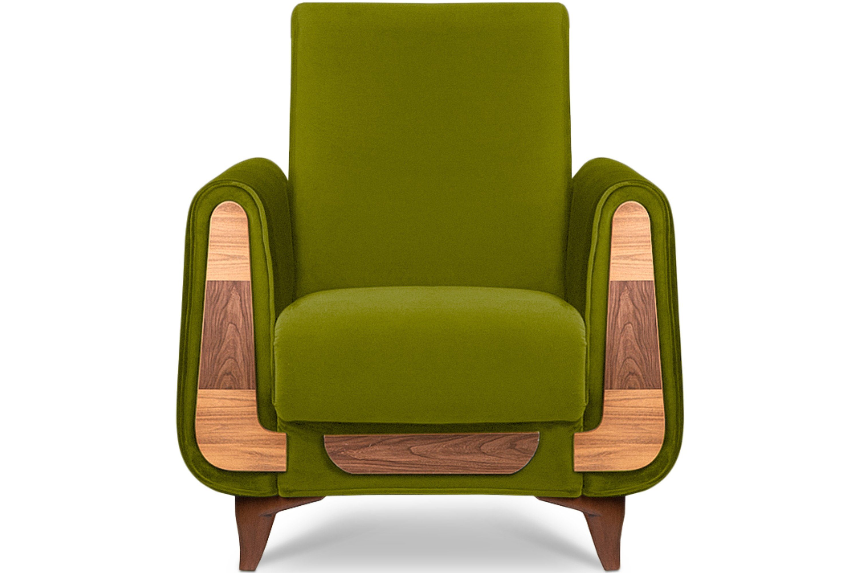 Konsimo Sessel Olive Armlehnen Sessel | GUSTAVO Olive mit Komfortabler