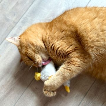 Aumüller Tierkuscheltier Katzenspielzeug mit Baldrian - Gilbert Gans