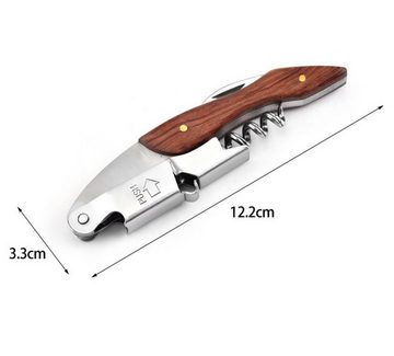 BAYLI Pizzaschneider Korkenzieher Wein aus Edelstahl, Kellnermesser, Wein Öffner mit