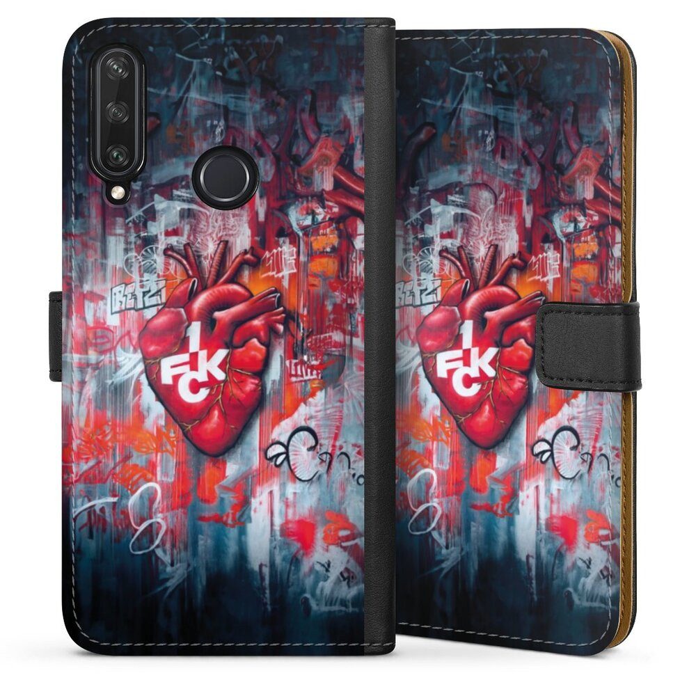 DeinDesign Handyhülle 1. FCK Herz 1. FC Kaiserslautern 1.FCK Herz, Huawei Y6p Hülle Handy Flip Case Wallet Cover Handytasche Leder