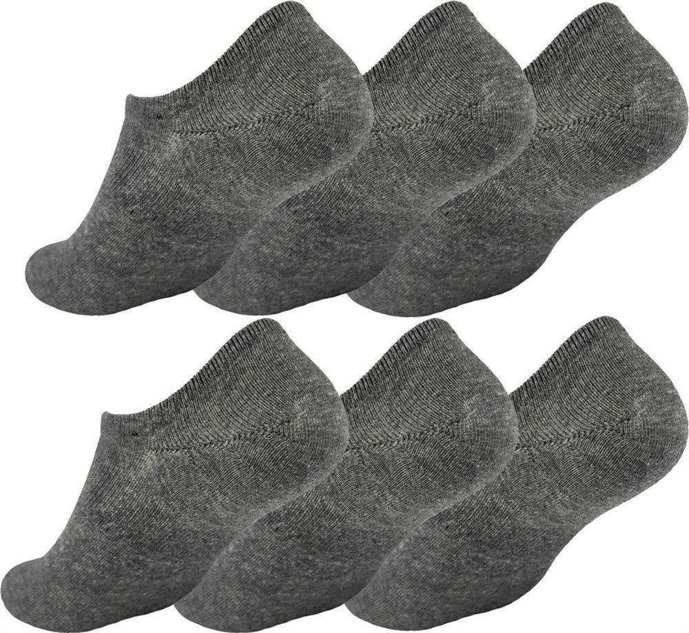 Füßlinge 6 Paar Damen Herren Füßlinge Sneaker Sport Socken, 35-38 39-42 43-46
