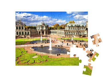 puzzleYOU Puzzle Barockes Dresden, Zwingermuseum, 48 Puzzleteile, puzzleYOU-Kollektionen Brunnen, Brücken & Brunnen