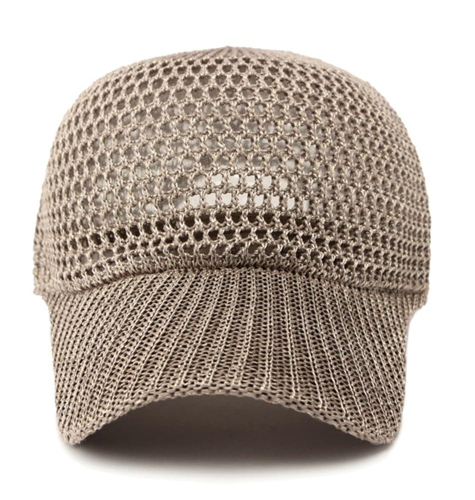 Bwecuy Sonnenhut Damen-Strick-Mesh-Baseballkappe, Sommer-Sonnenhut verstellbar, geeignet für Outdoor-Reisen und als Sonnenhut.