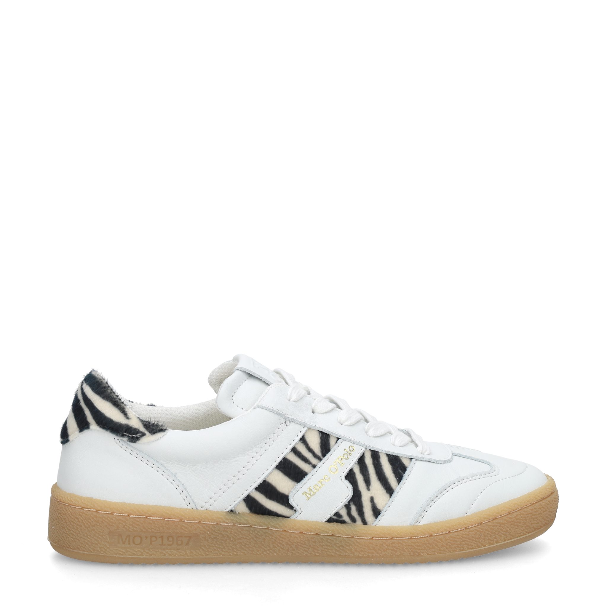 Marc O'Polo Marc O’ Polo COURT W 5AF, Sneaker, Weiß, Leo-Look, Damen Sneaker