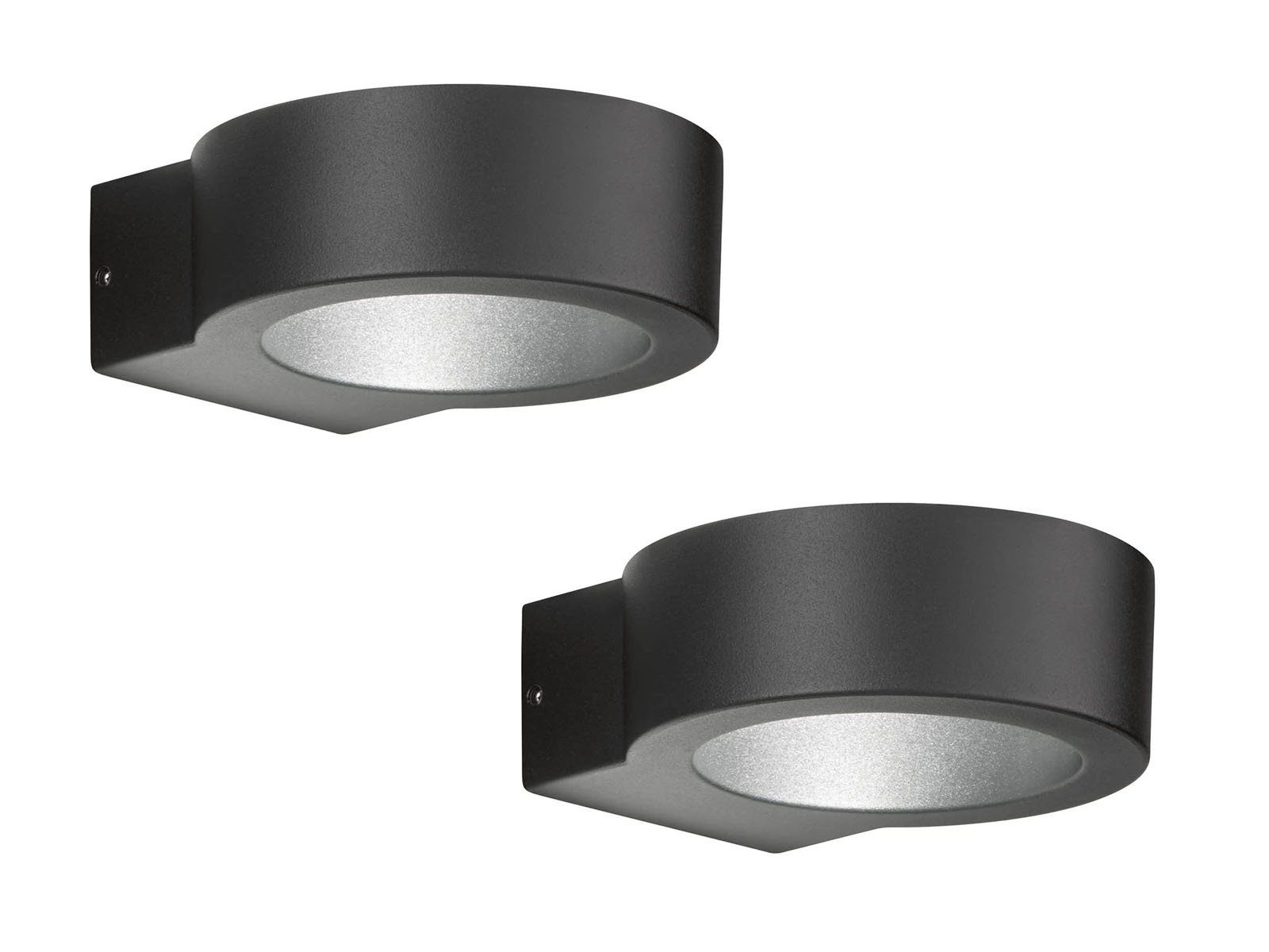 FISCHER & HONSEL LED Außen-Wandleuchte, IP 54, LED fest integriert, Warmweiß, 2er SET Außenlicht Fassaden-Lampen für Beleuchtung Hauswand & Haustür