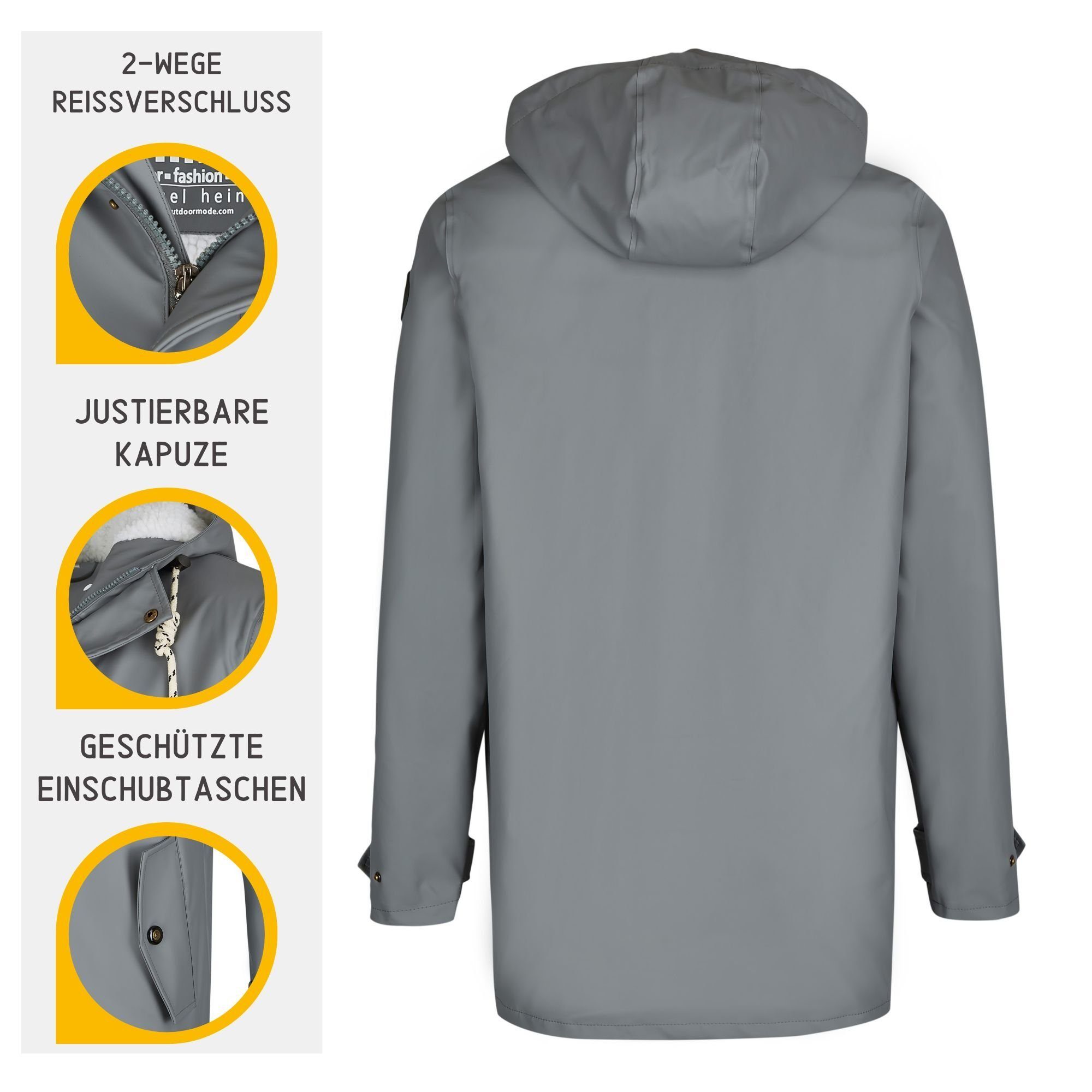 wasserdicht, anthrazit modisch winddicht Herren und Regenjacke Heinen Michael