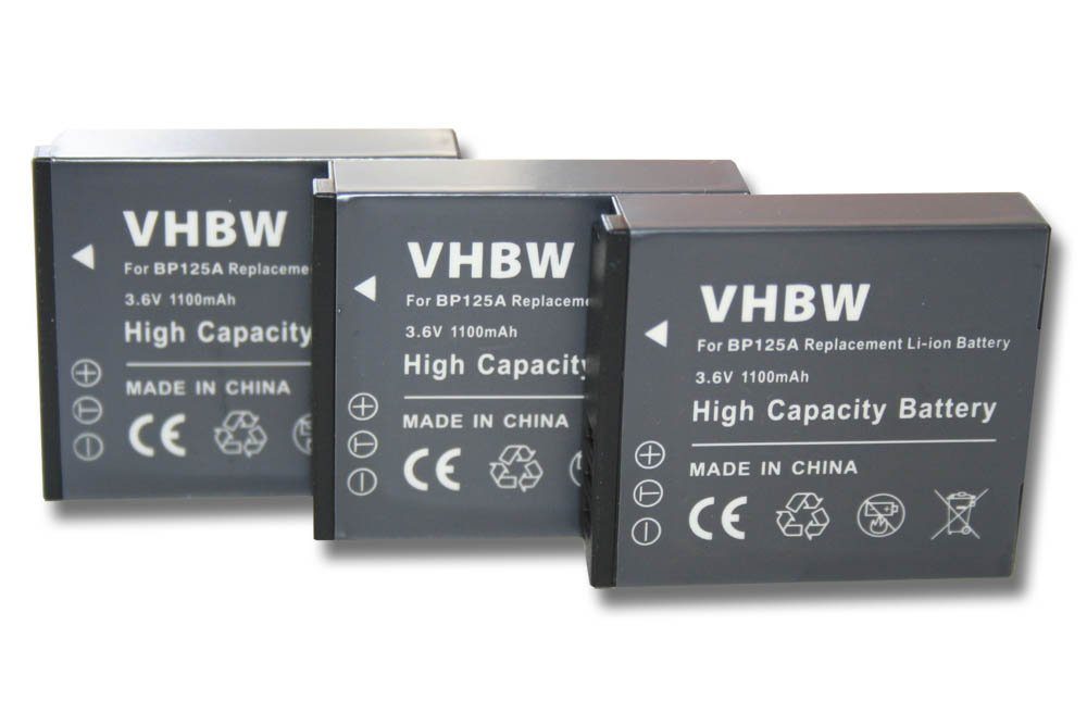 vhbw passend für Samsung HMX-Q10BN, HMX-Q10TP, HMX-Q130, HMX-Q130BN, Kamera-Akku 1100 mAh