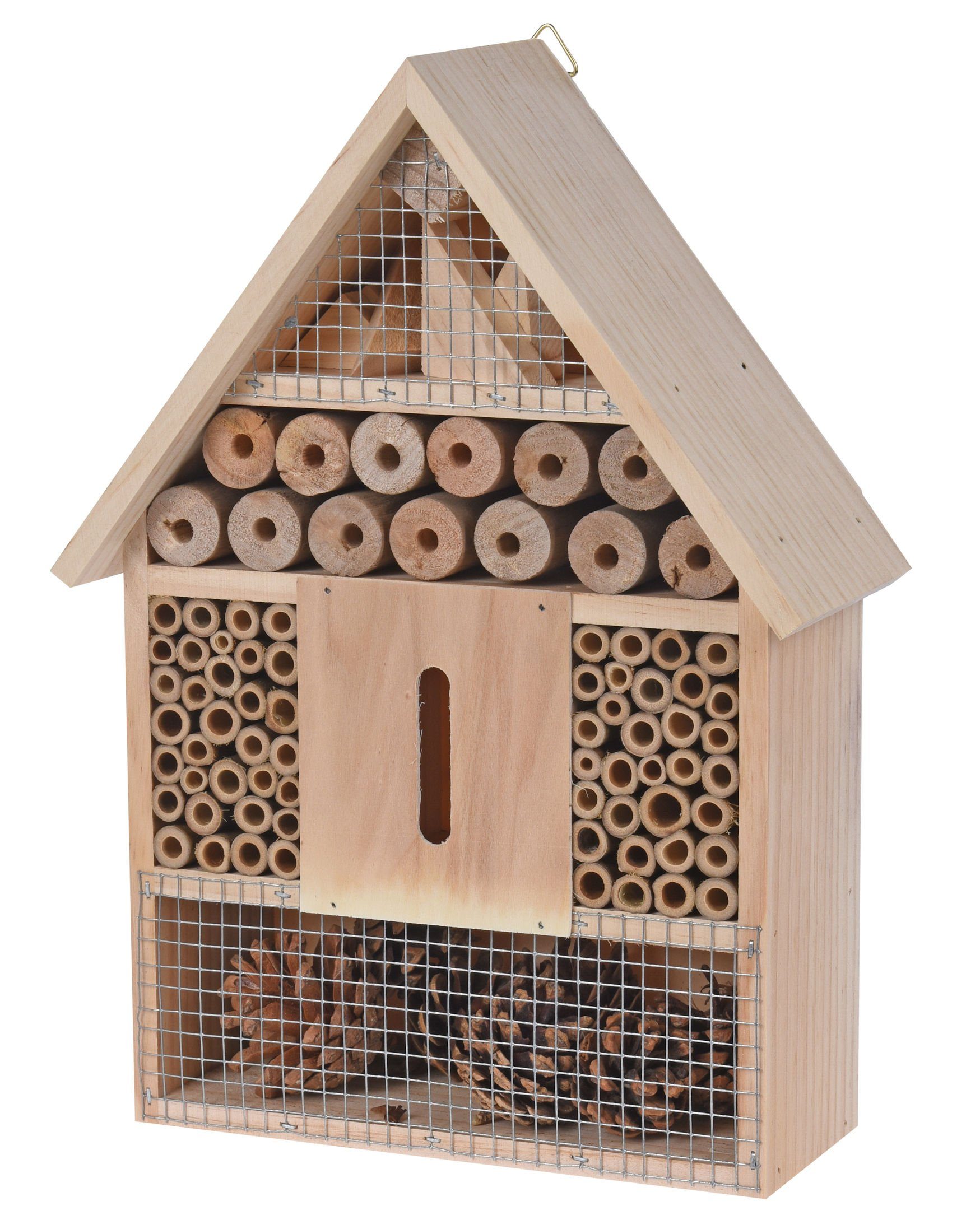 Spetebo Insektenhotel Insektenhotel "M" natur - 30 cm, (Packung, 1-St., zum Hängen), Insektenhaus aus Holz zum Aufhängen