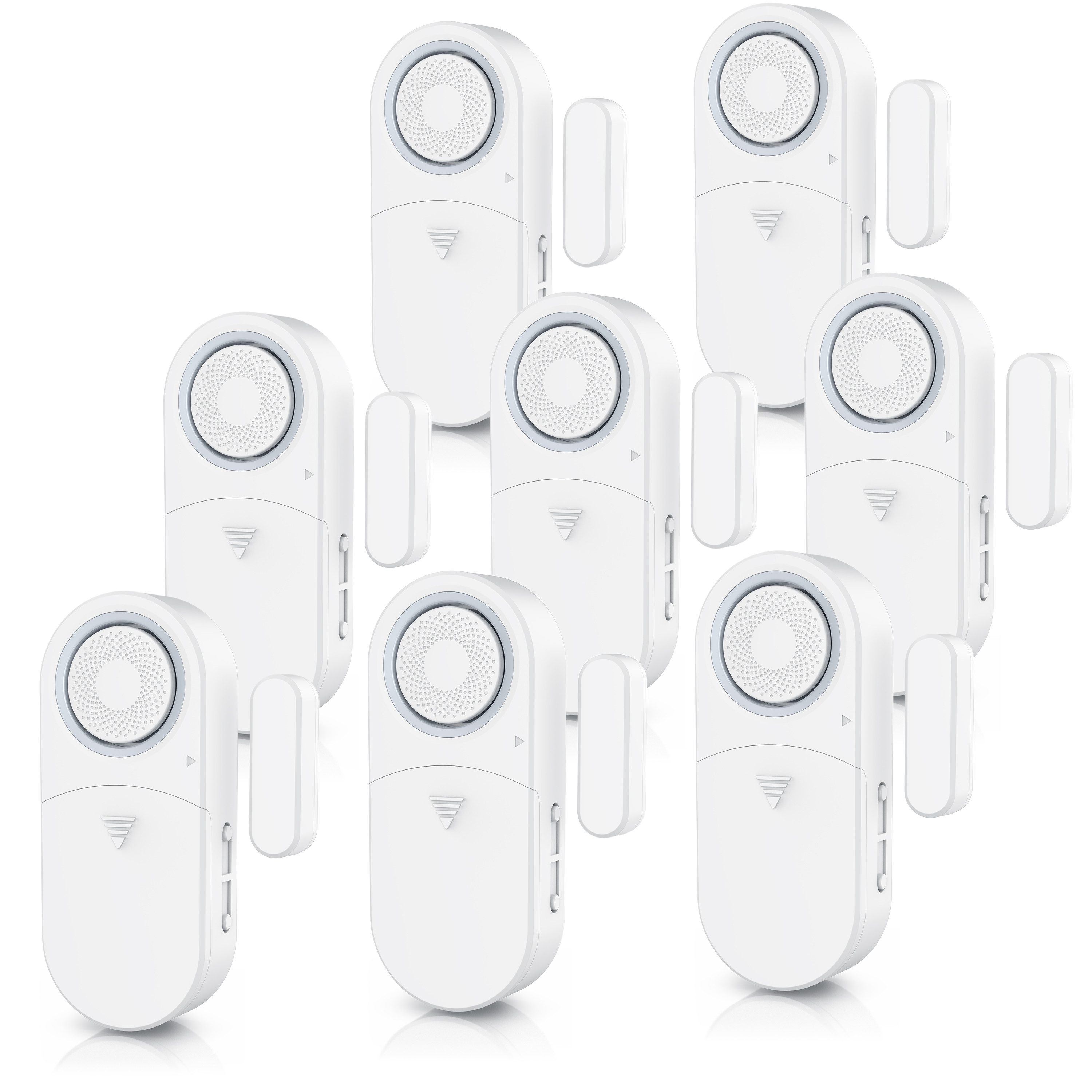 BEARWARE Fensteralarm / Türalarm, 120 dB lauter Signalton, Alarmsensor Fensteröffnungsmelder (für Tür & Fenster, Einbruchschutz, mit Batterien, Alarmanlage)