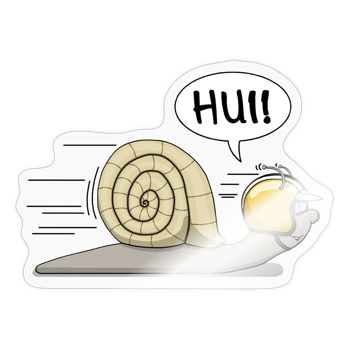 Aufkleber Rennschnecke Lustiges Design Sticker Aufkleber