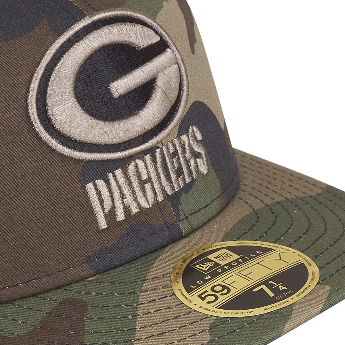 New Era Fitted Cap Low Green NFL Teams Packers Bay woodland 59Fifty Profile