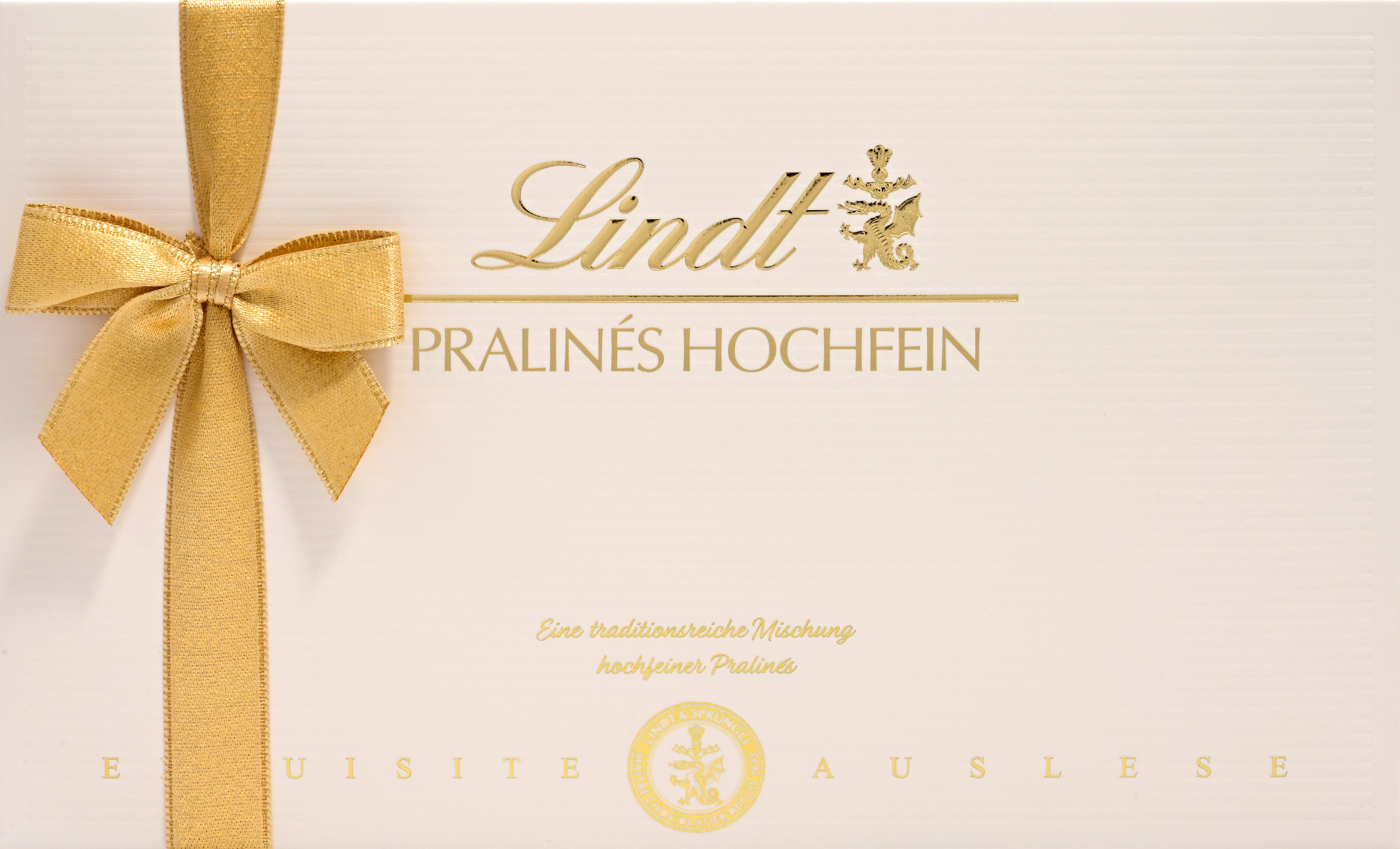 LINDT Schokolade Pralines Hochfein 120g Schachtel Schokolade Geschenk Pralinen Box