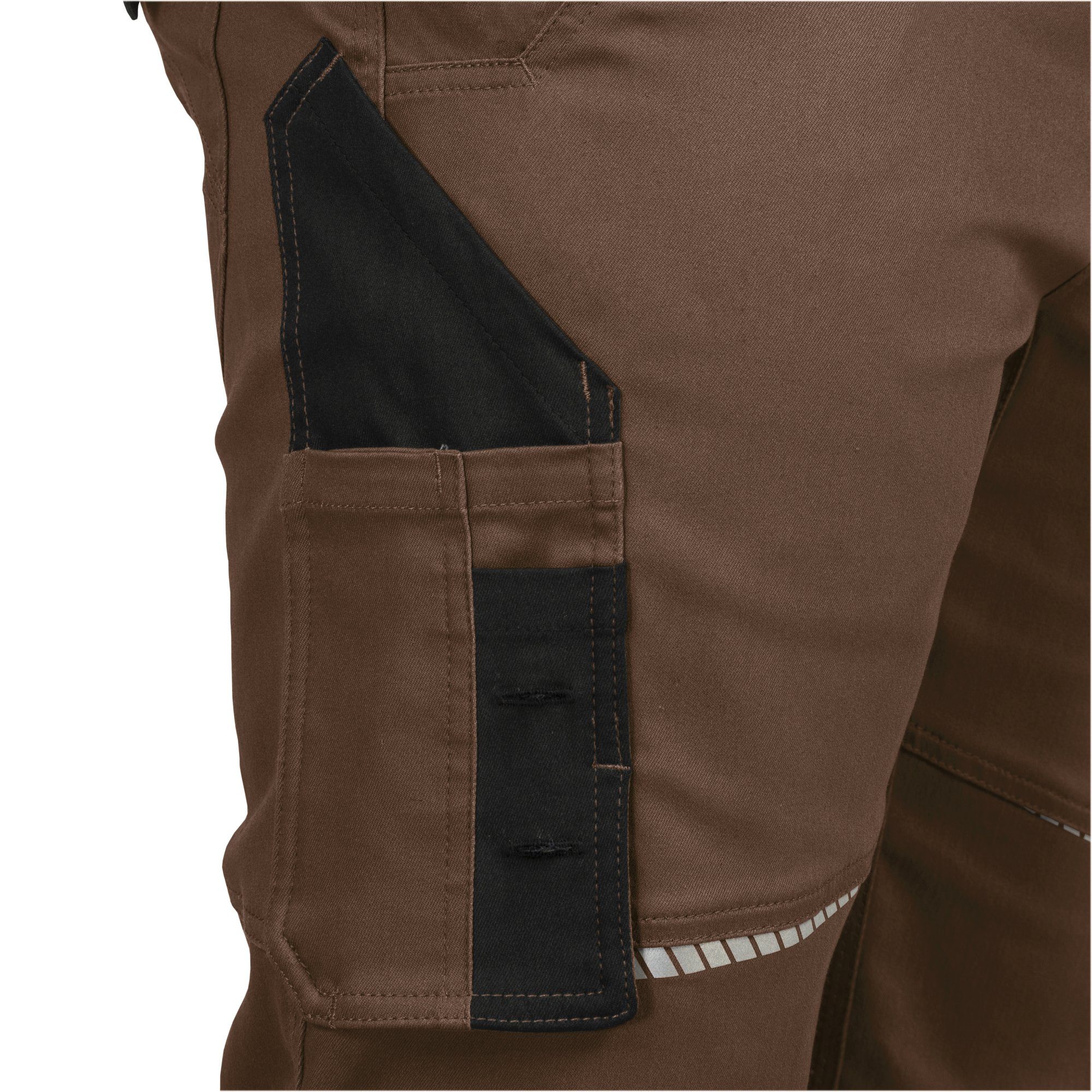 Leibwächter Arbeitslatzhose Herren Flex-Line Latzhose (Arbeitshose mit Keil im Schritt) mit Reflektoren – Bild 5 von 5