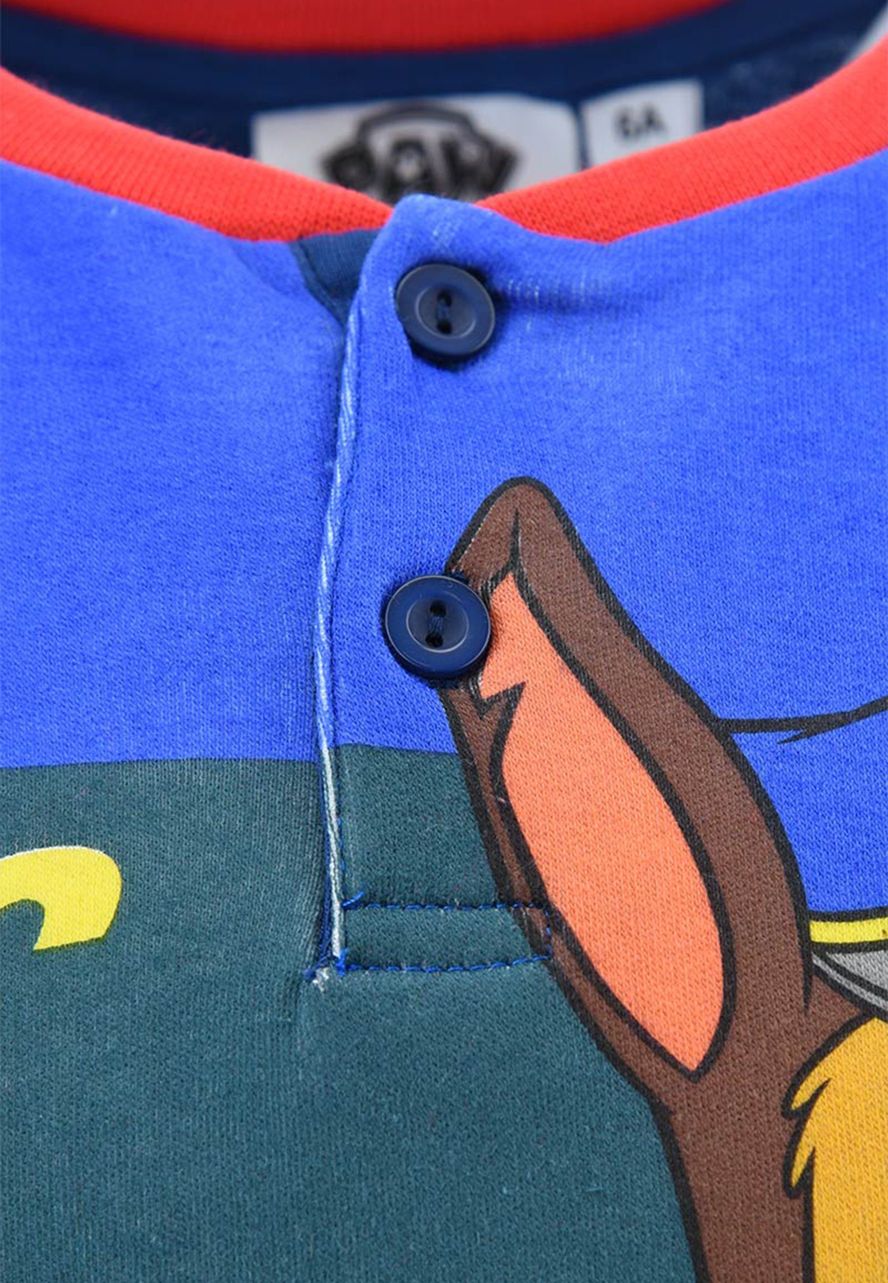 Dunkel-Blau Marshall Chase Schlafanzug Nachtwäsche Jungen PAW Pyjama (2 PATROL tlg) Rubble langarm Kinder