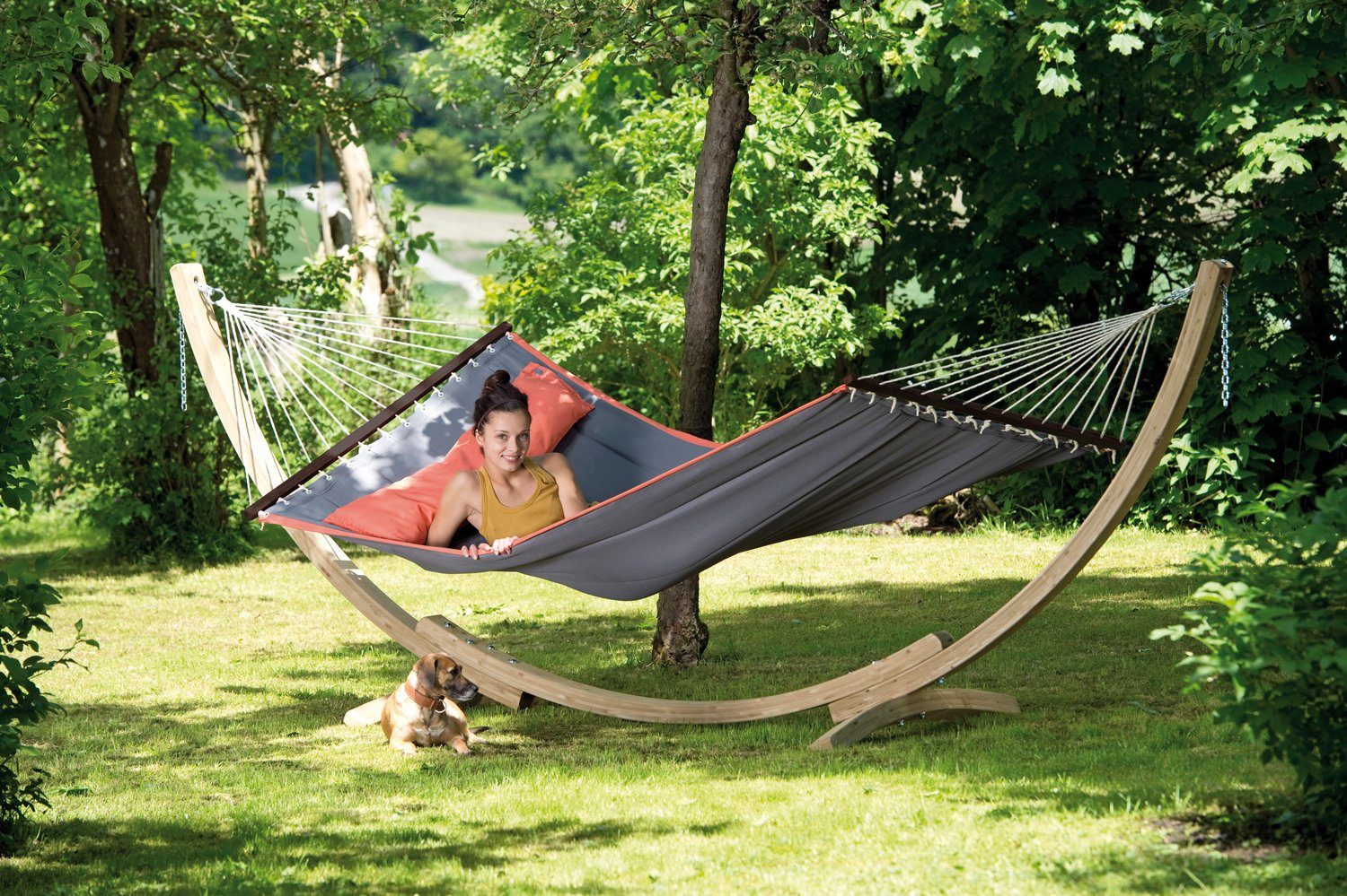 Amazonas Stabhängematte American Dream Grey XL: Stil und Komfort, bis zu 2 Personen – Bild 2 von 5