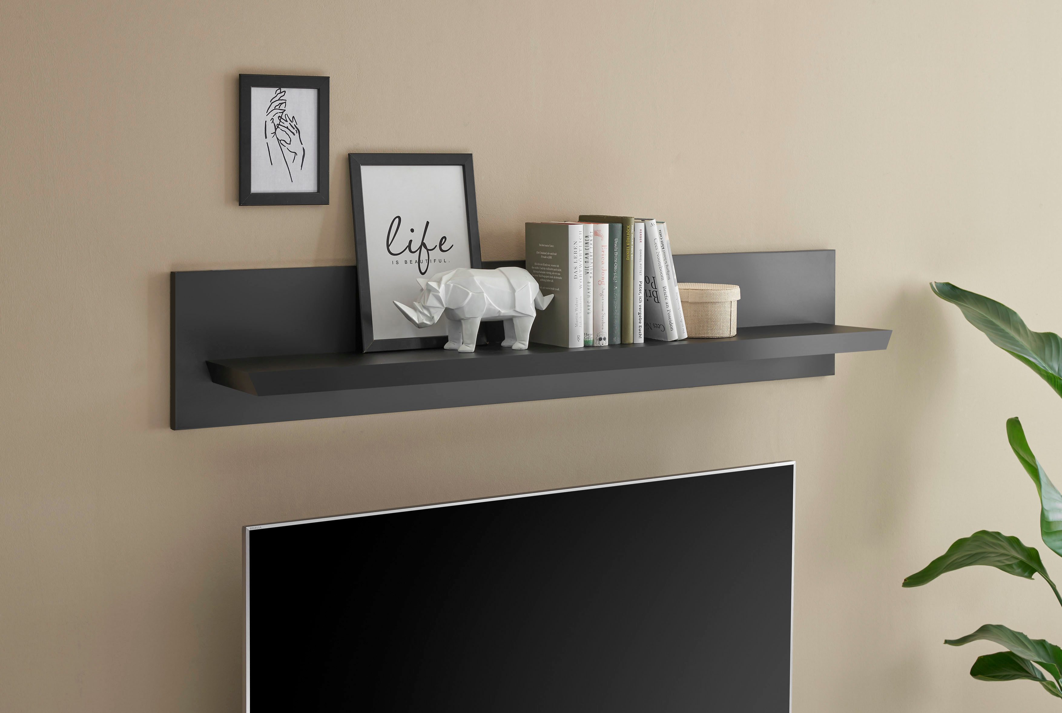 Home affaire Wandboard Lincoln, Wandregal im Landhausstil, Wandhalter mit Ablagefläche, edles Design, in zwei Größen verfügbar, vielseitig einsetzbar