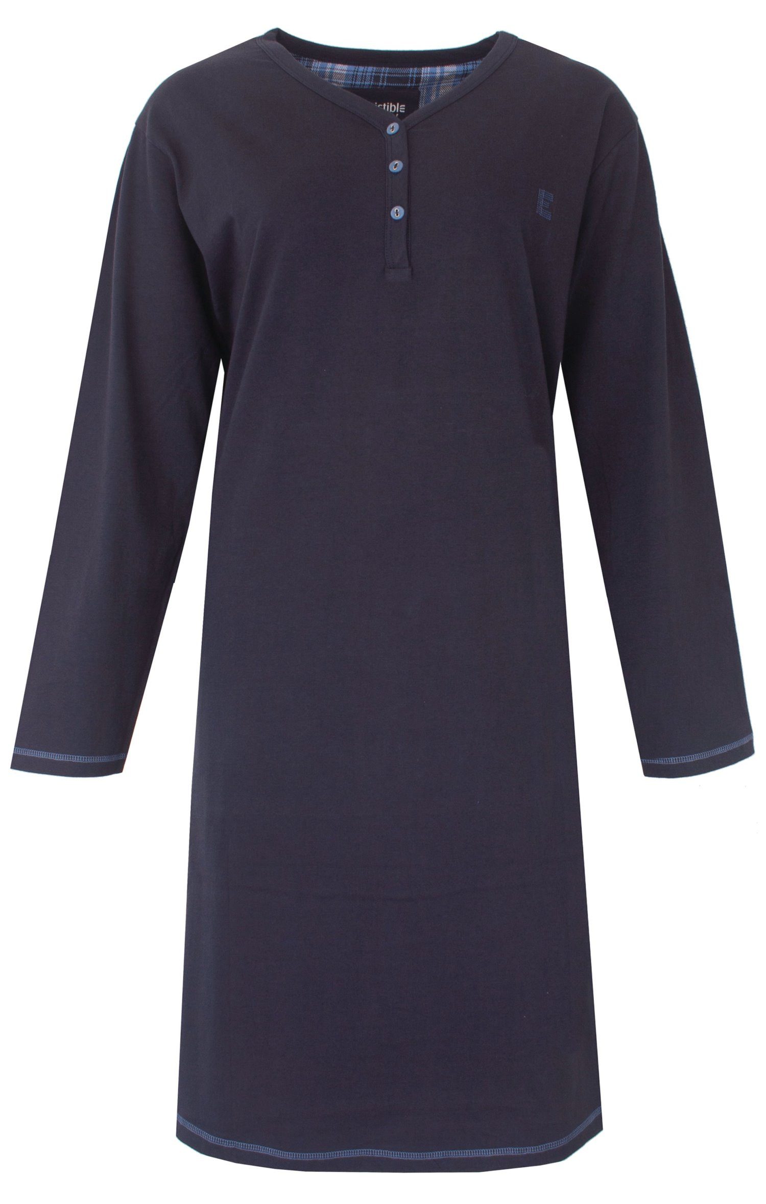 Nachthemd Klassisches Damen Schlafshirt langer Arm