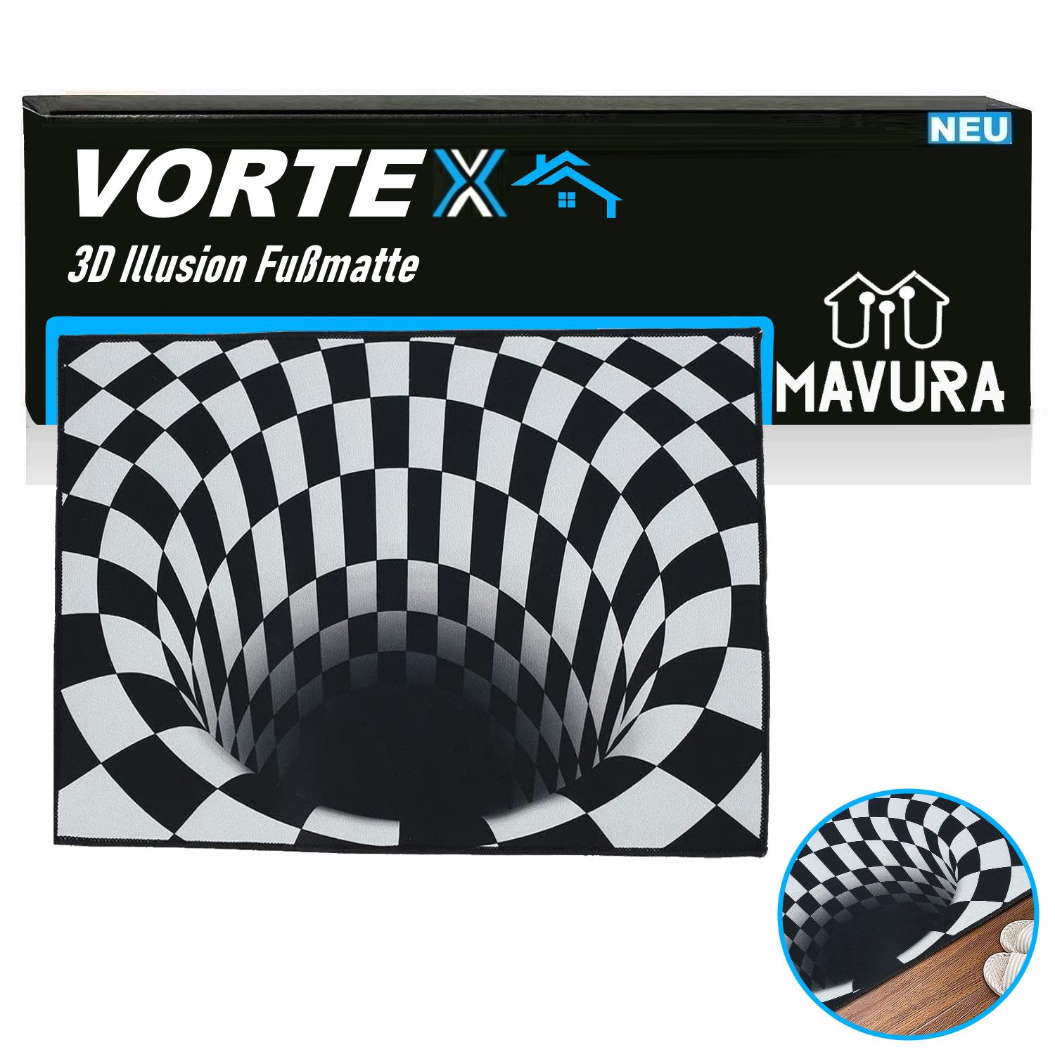 MAVURA Fußmatte 3D Illusion Fußmatte Schmutzfangmatte günstig online kaufen
