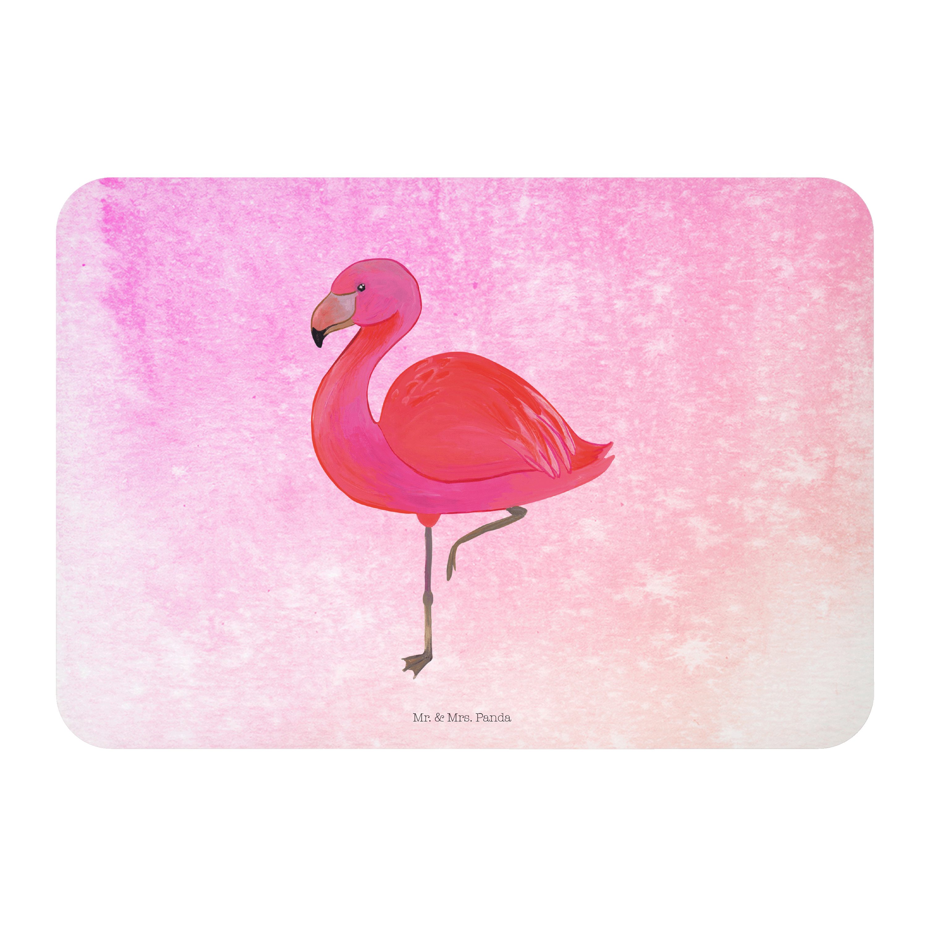 Mr. & Mrs. Panda Magnet Flamingo Classic - Aquarell Pink - Geschenk, Whiteboard Magnet, Notiz (1-St), Bunte Vielfalt