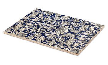Posterlounge Holzbild William Morris, Sonnenblume, Wohnzimmer Orientalisches Flair Grafikdesign