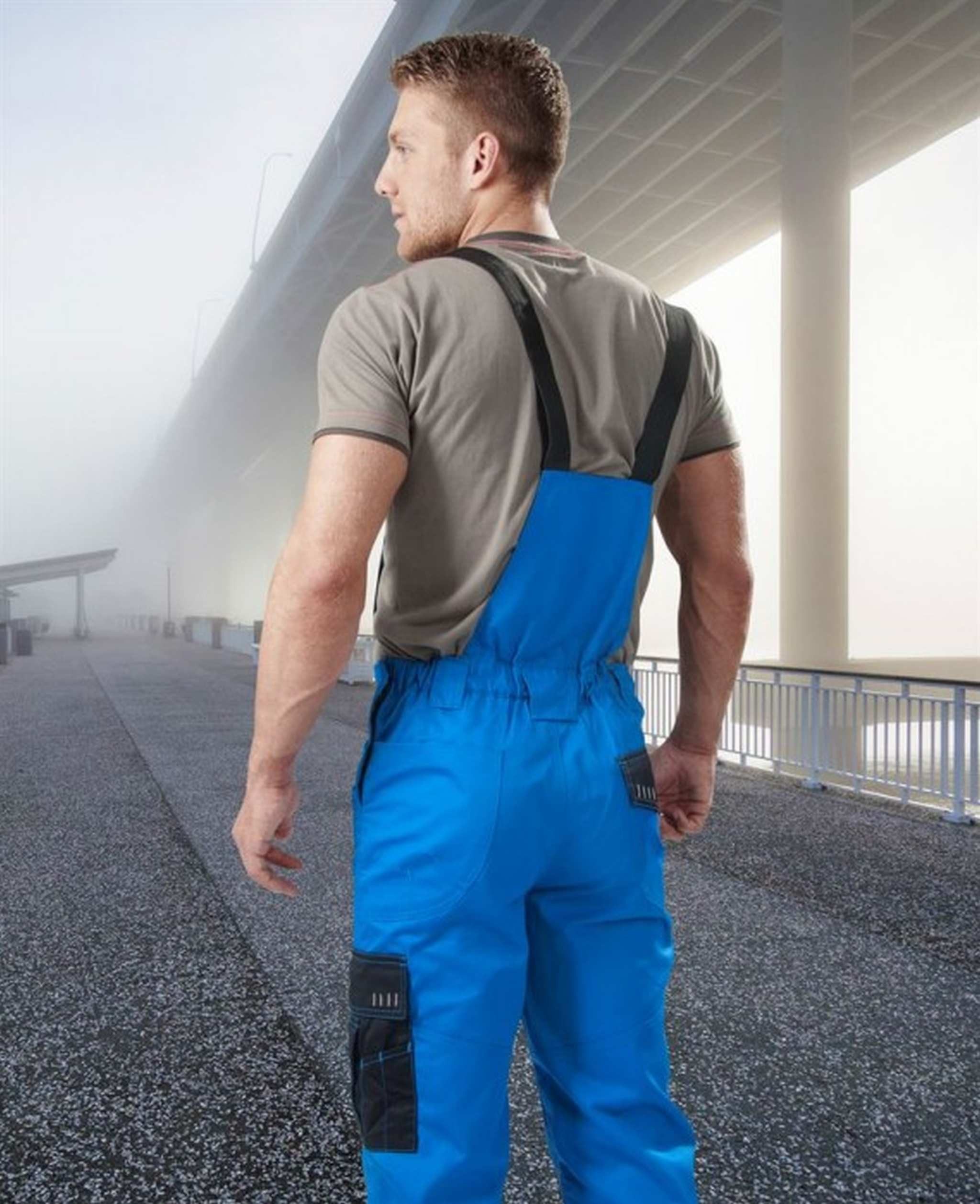 Ardon Safety Arbeitslatzhose Arbeitshose Arbeits Latzhose Schutzhose 4TECH 03 - blau/schwarz