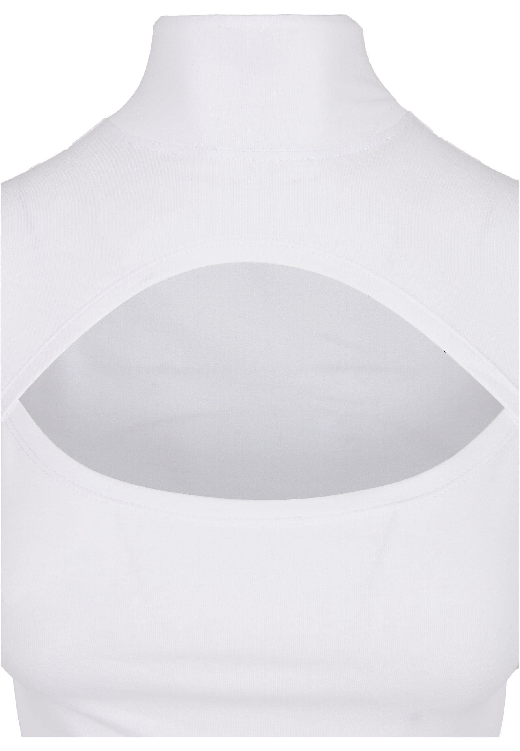 URBAN CLASSICS Langarmshirt Damen (1-tlg) white Ladies Longsleeve Turtleneck Cut-Out