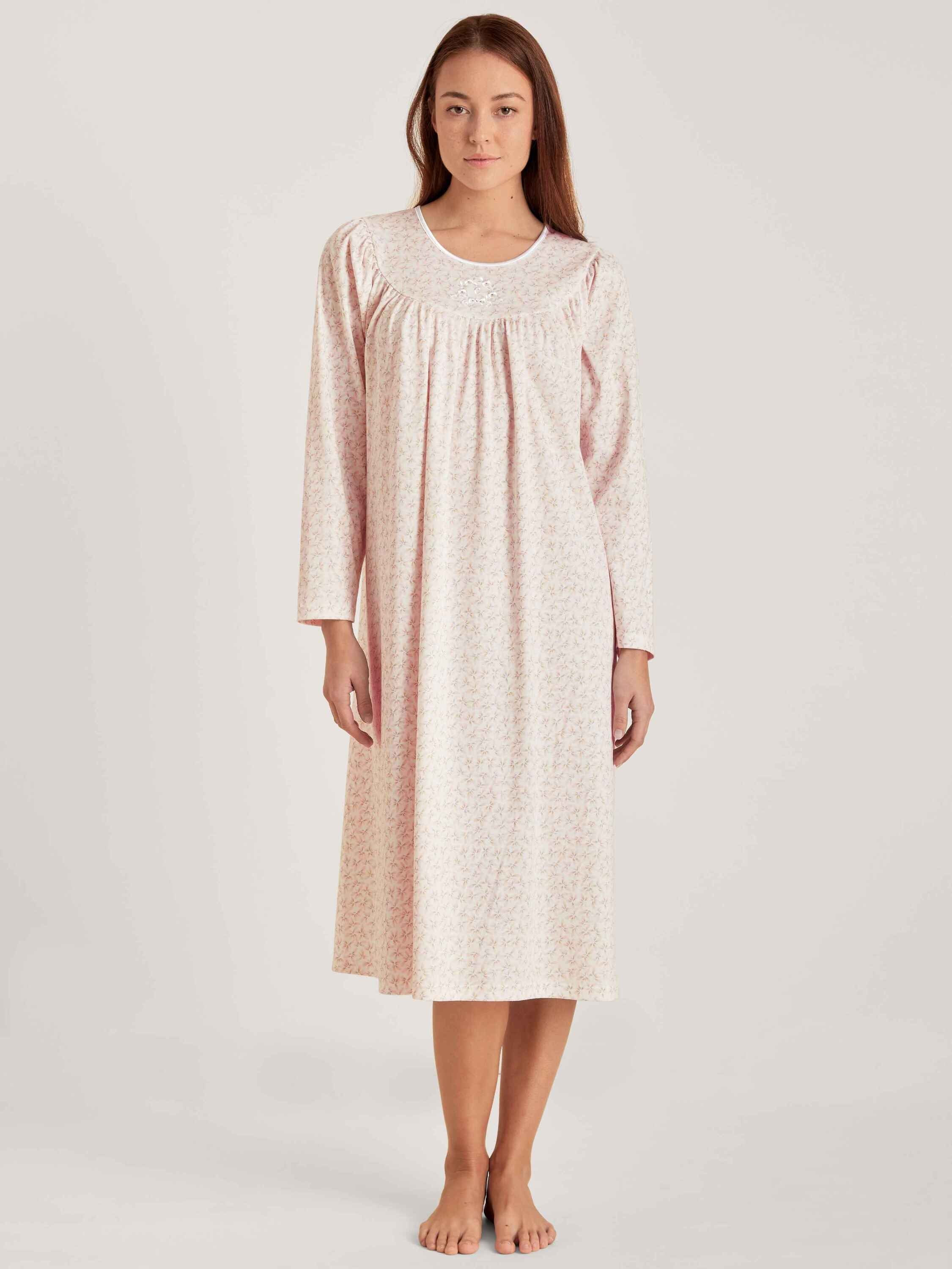CALIDA Nachthemd Langarm-Nachthemd, Länge 110 cm (1-tlg) pearl blush