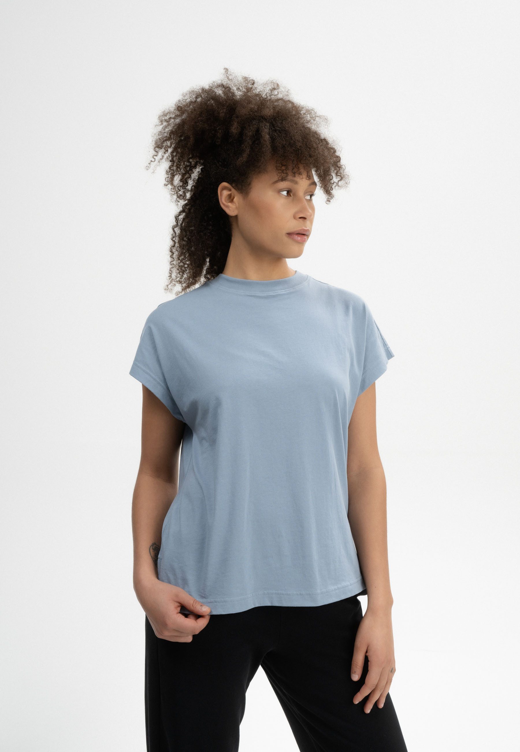 MELA Kurzarmshirt Damen T-Shirt MADHU Fein günstig online kaufen