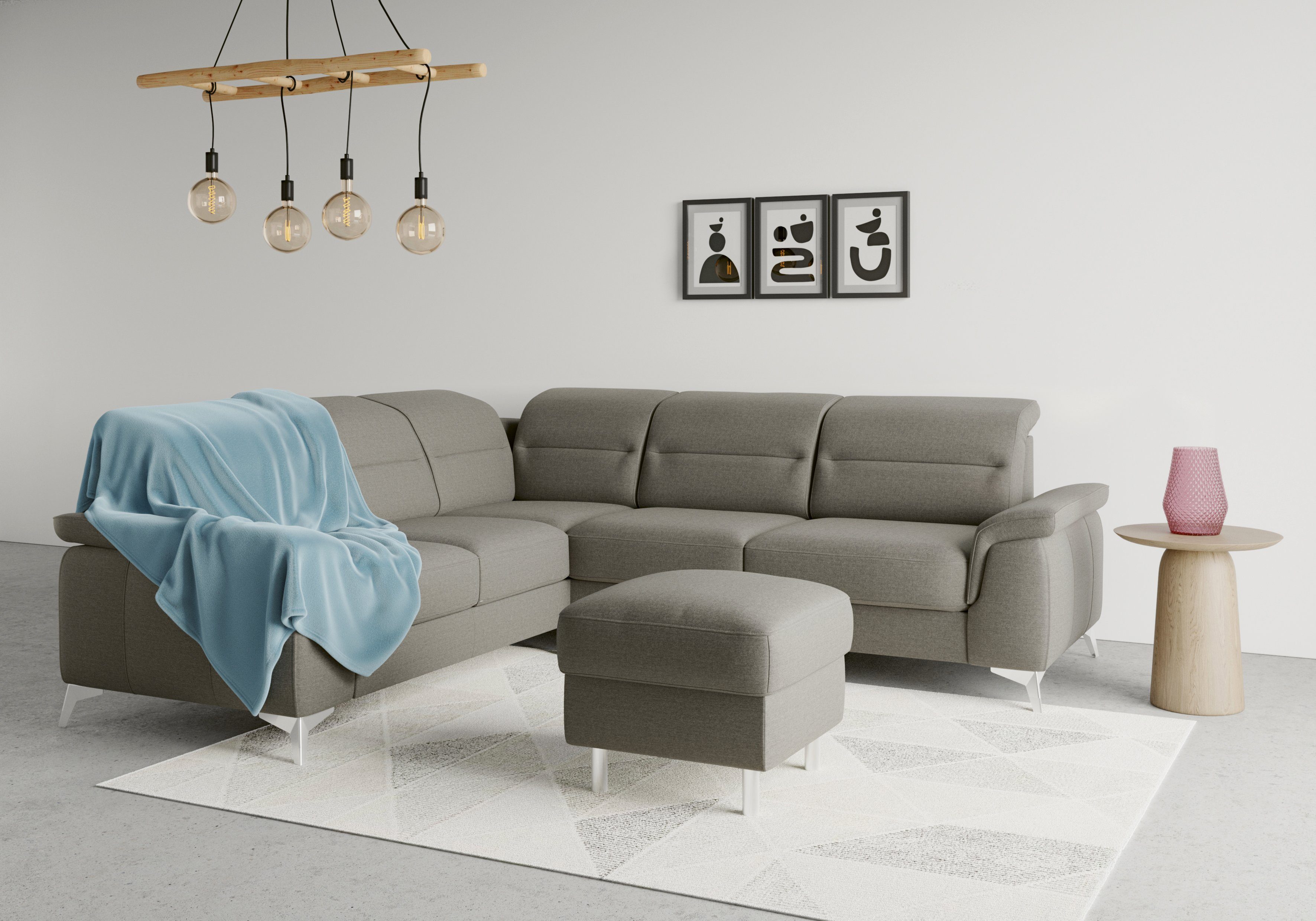 sit&more Ecksofa Sinatra, mit optional Kopfteilverstellung Armteilfunktion und