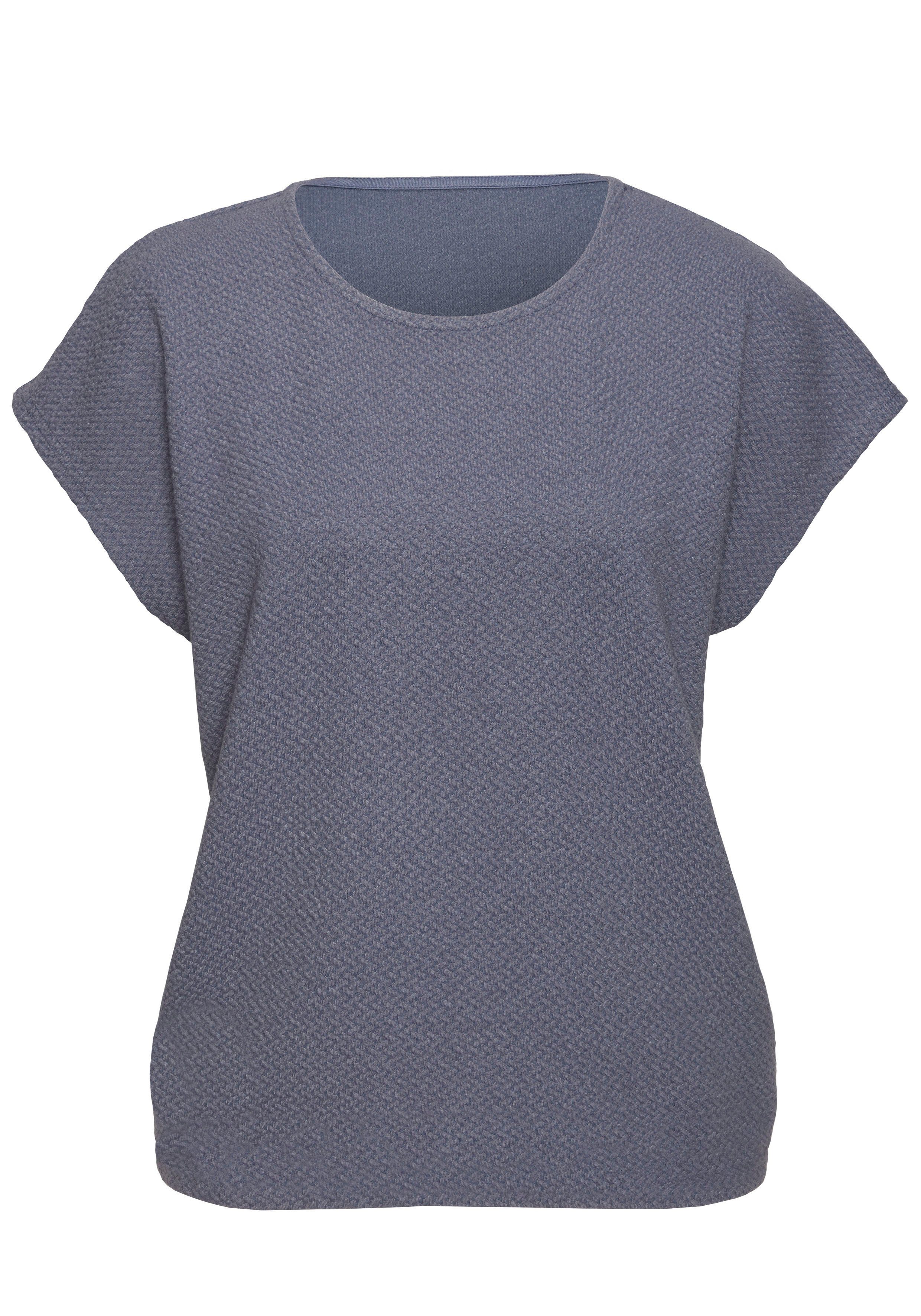 Vivance Kurzarmshirt "aus bügelfreier Strukturqualität", mit Viskose günstig online kaufen