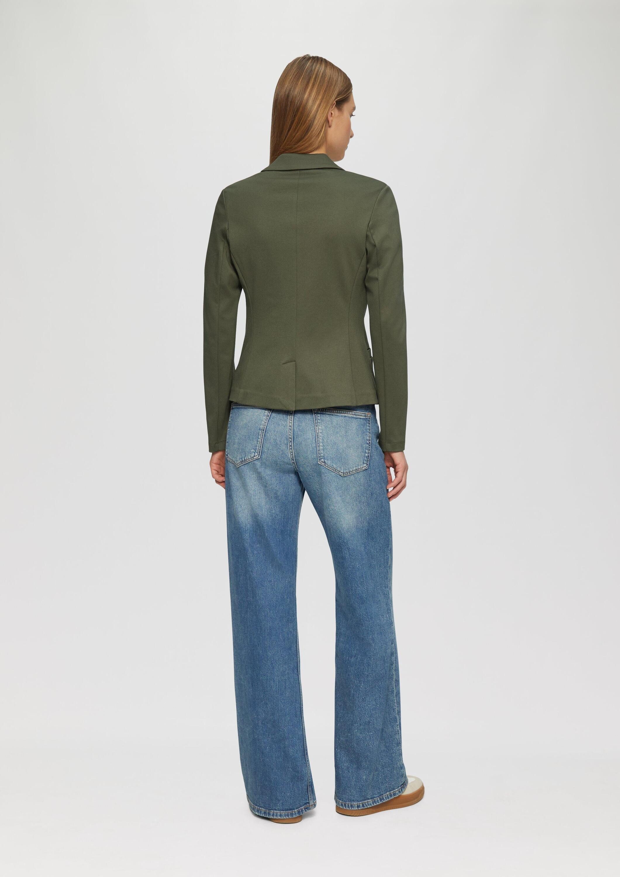 s.Oliver Jackenblazer Indoor-Blazer Jersey-Blazer mit Twillstruktur