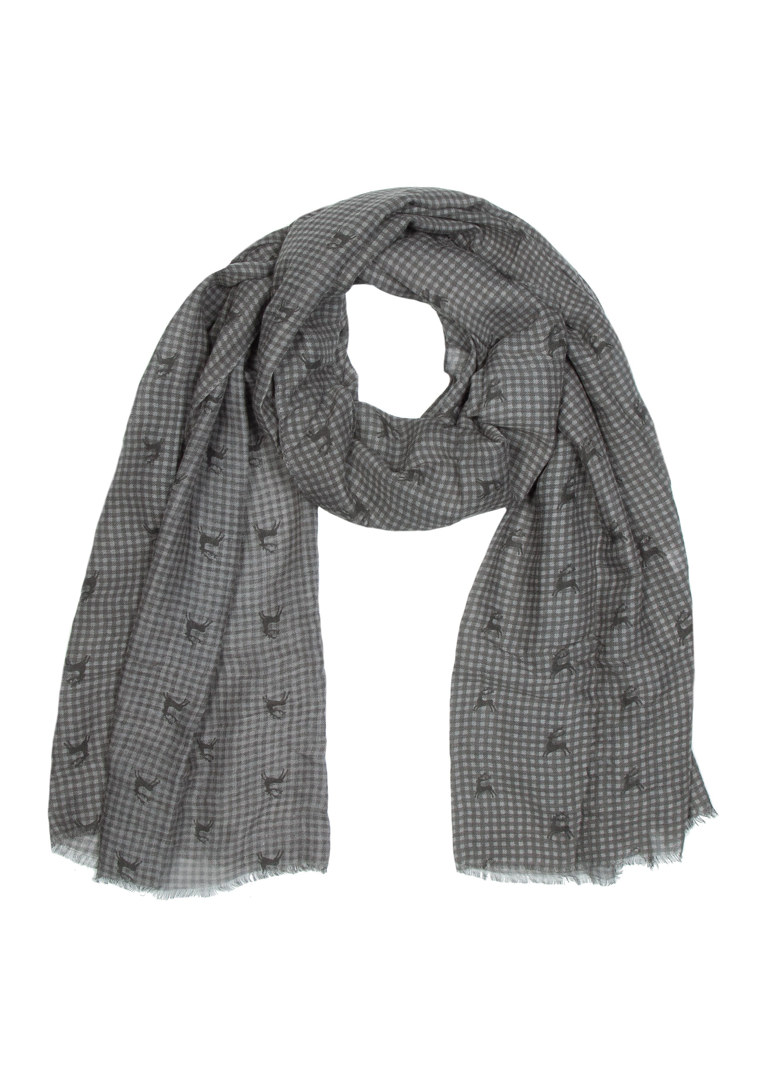 Goodman Design Modeschal Schal romantic mit Hirsch Muster, angenehmes Tragegefühl