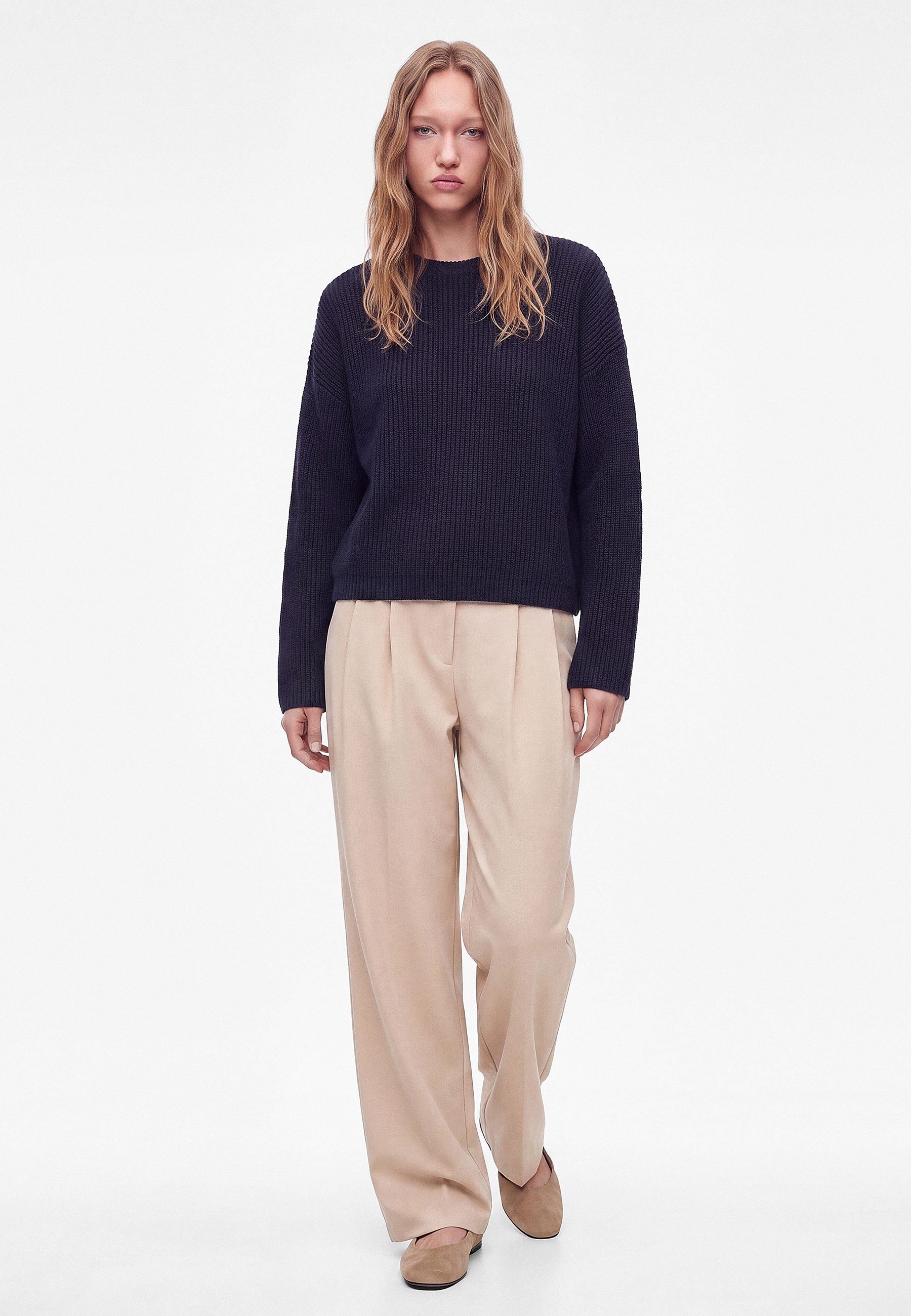Koton Strickpullover Koton Gestrickter Rundhals Pullover Regular Fit