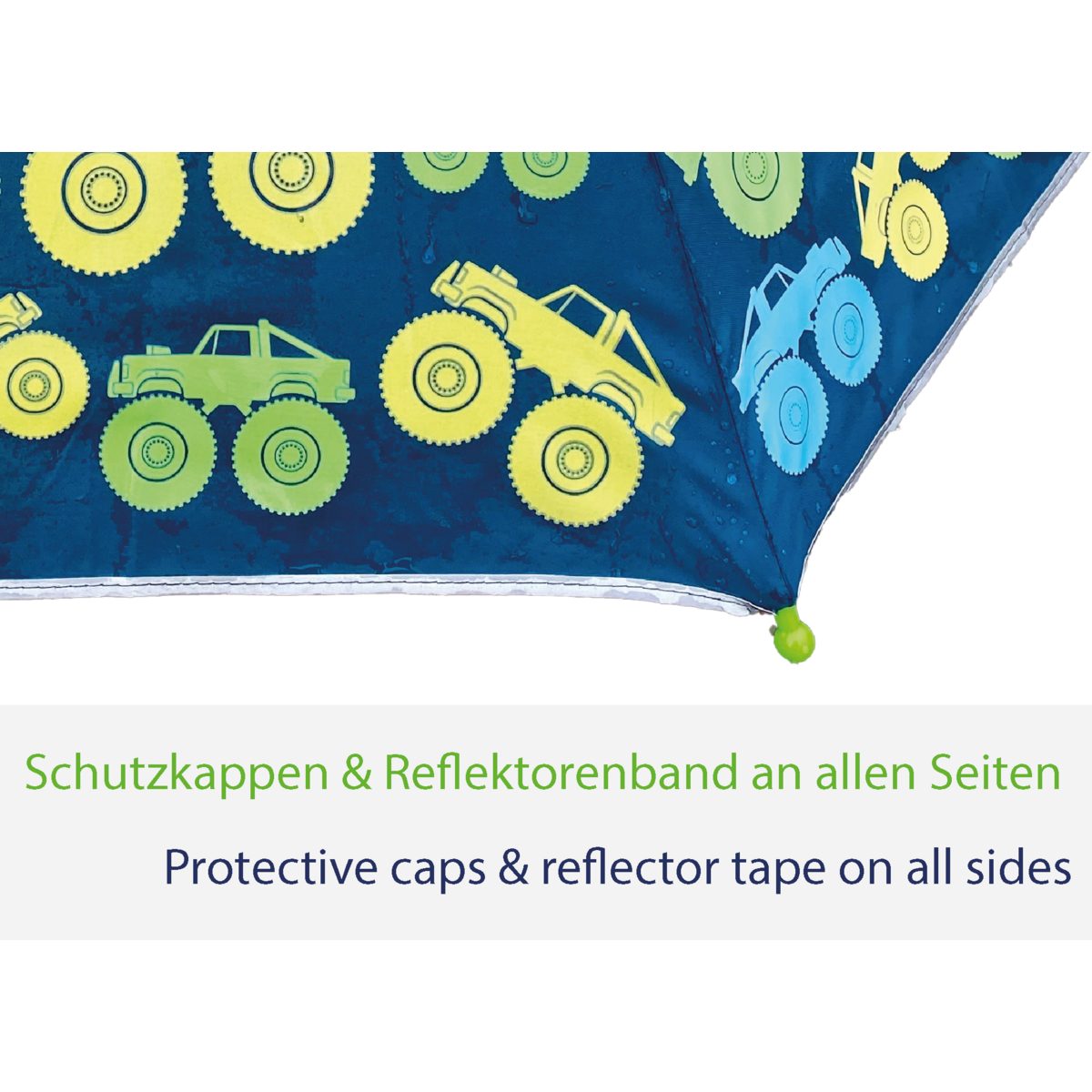 Regenschirm Farbe bei Magic die wechselt Taschenregenschirm Monstertruck, Kinder - HECKBO Regen