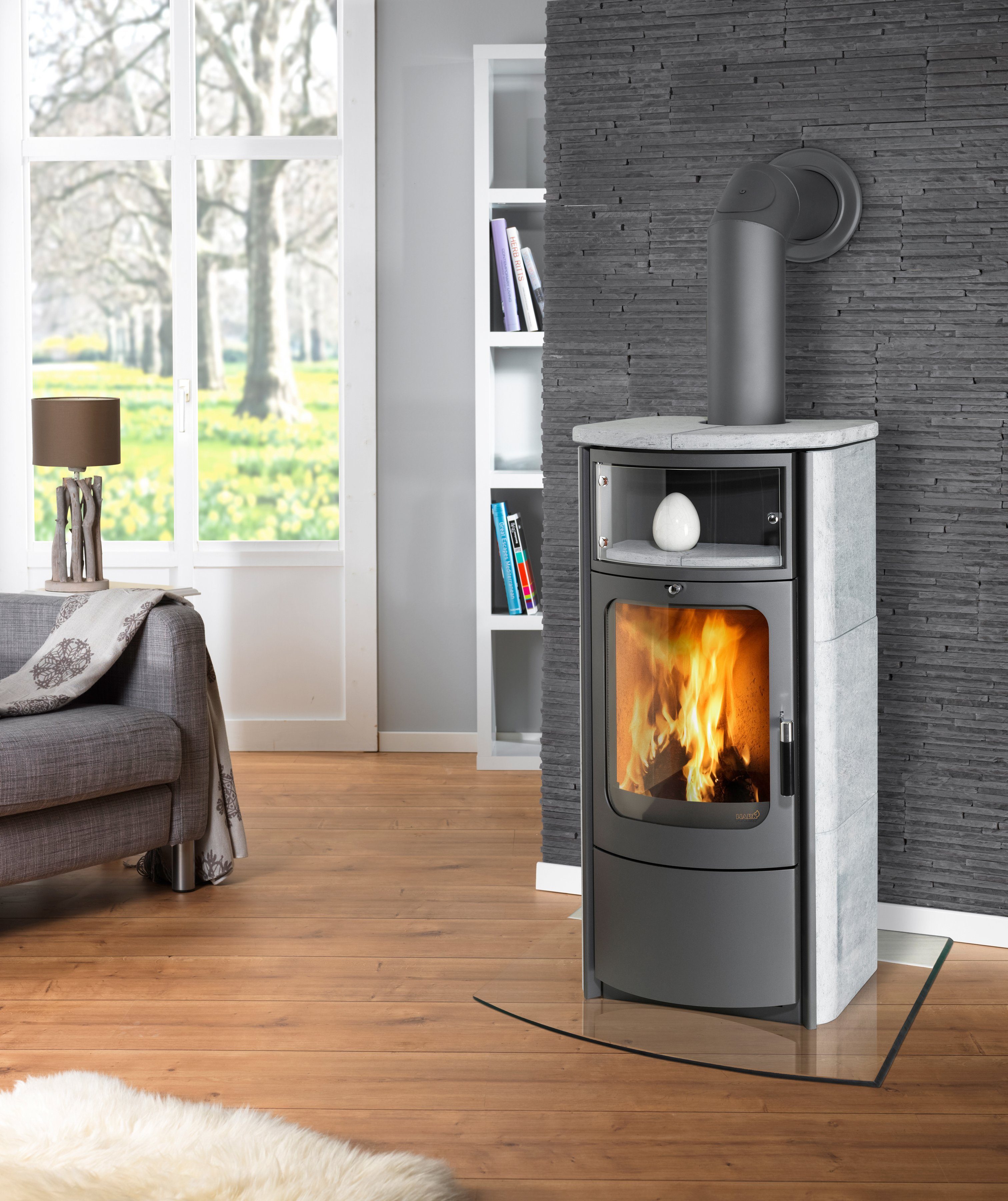 HARK Kaminofen »Opera B 5 kW«, Naturstein, 5 kW, Dauerbrand, Automatik