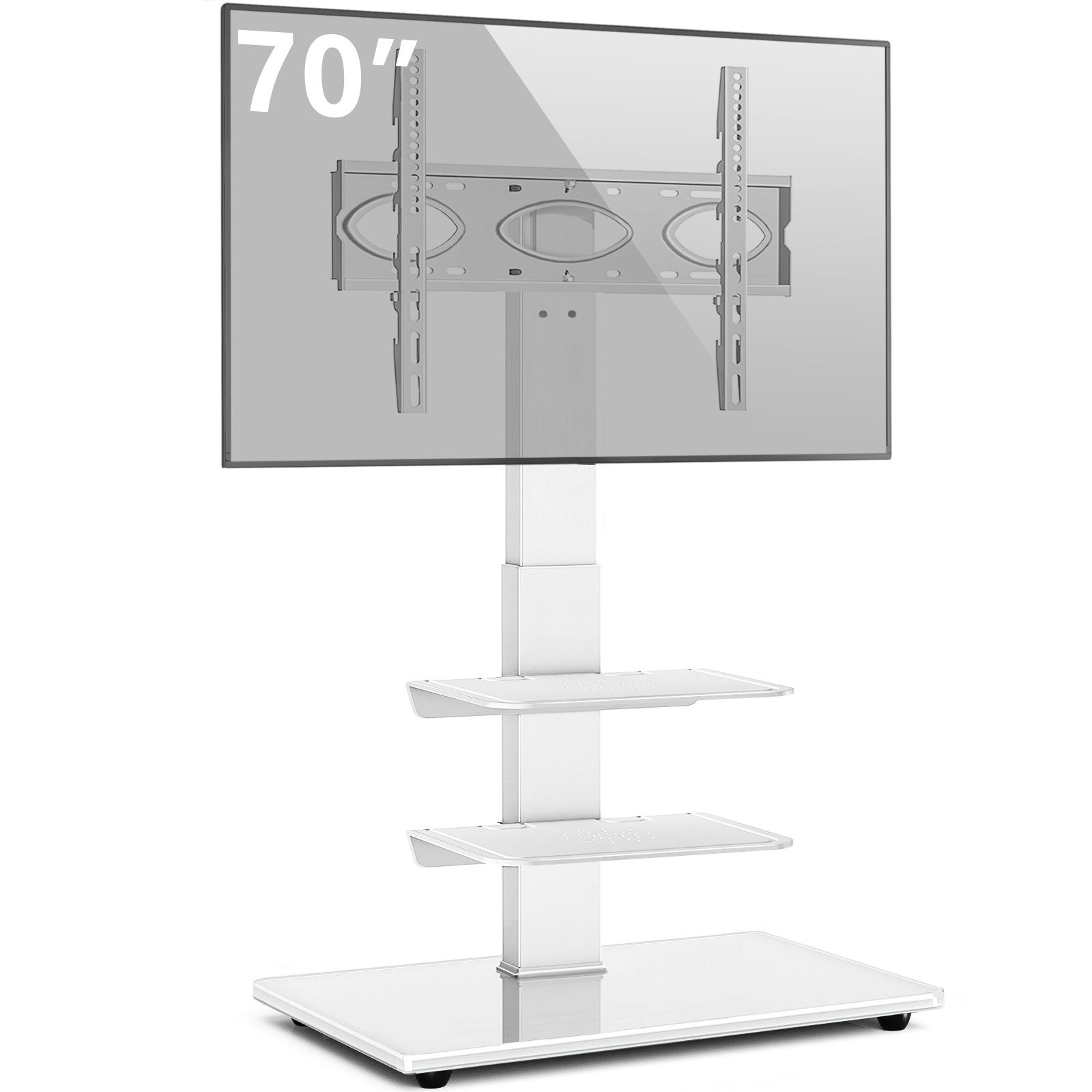 Rfiver TV-Ständer TV Bodenständer TV Standfuß mit 3 Ablagen für 32-70 Zoll Fernseher, (bis 70 Zoll, 1-tlg., Max VESA 400x400 mm bis 50 kg)