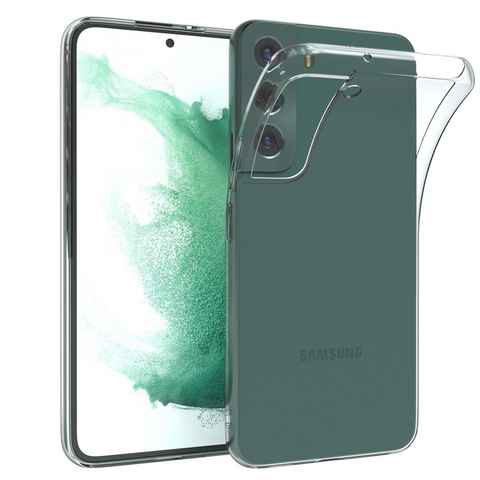 EAZY CASE Handyhülle Slimcover Clear für Samsung Galaxy S22 5G 6,1 Zoll, durchsichtige Hülle Ultra Dünn Silikon Backcover TPU Telefonhülle Klar