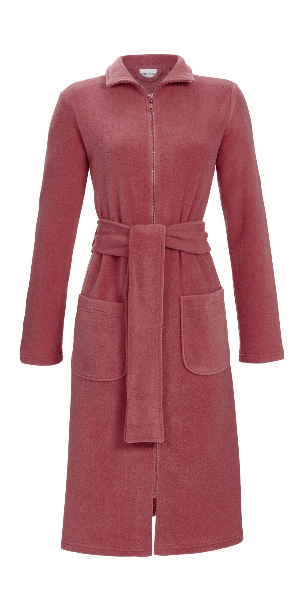 Ringella Damenbademantel mit Reißverschluß und Bindegürtel, Bindegürtel, Re günstig online kaufen