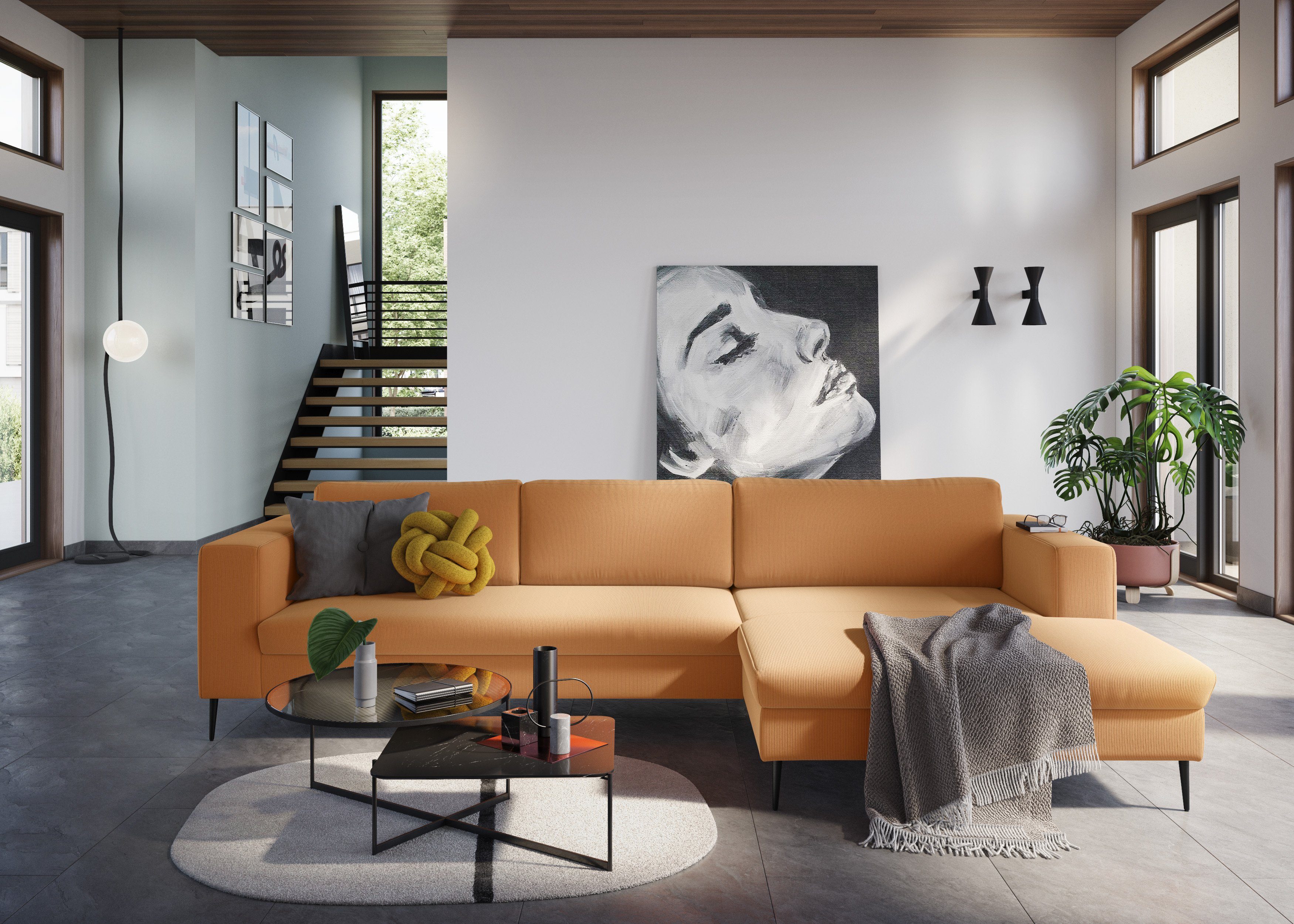 DOMO collection Ecksofa "Modica, zeitlos und elegant, L-Form", moderne Opti günstig online kaufen